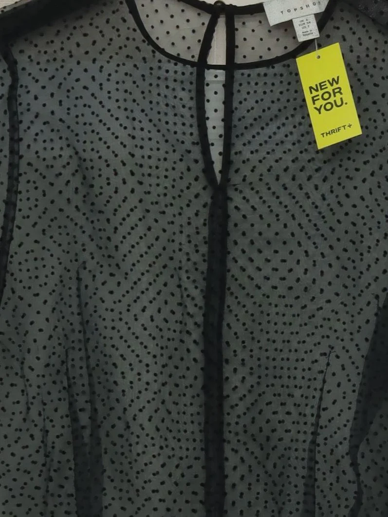 Topshop Women's Top XS Black 100% Polyester Basic - Image 3