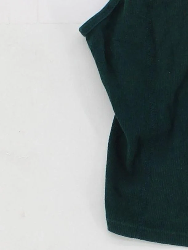Topshop Women's Top XS Green 100% Other Sleeveless V-Neck Jersey - Image 4