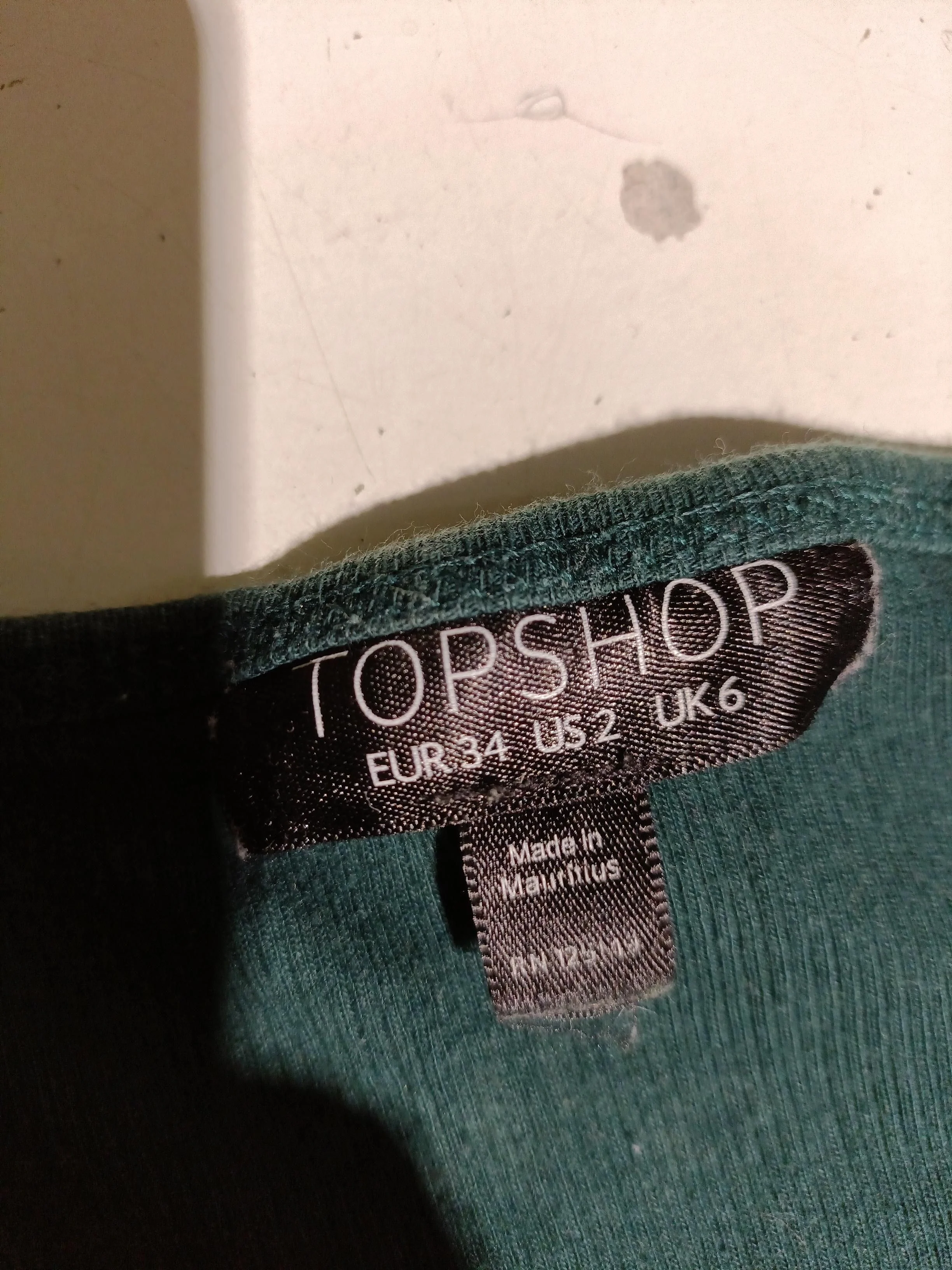 Topshop Women's Top XS Green 100% Other Sleeveless V-Neck Jersey - Image 7