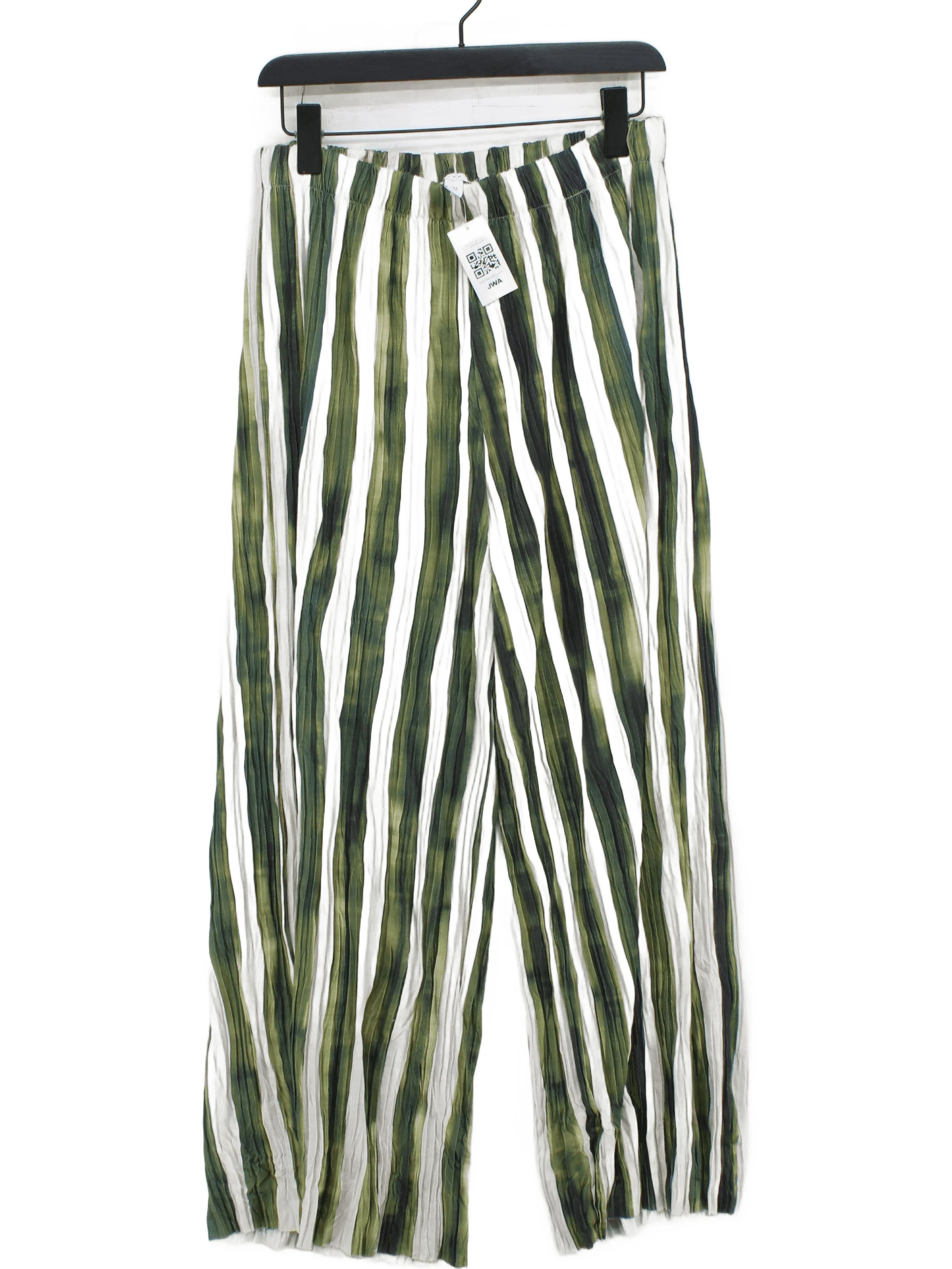 Topshop Women's Trousers M Multi Striped 100% Polyester Wide-Leg Sweatpants
