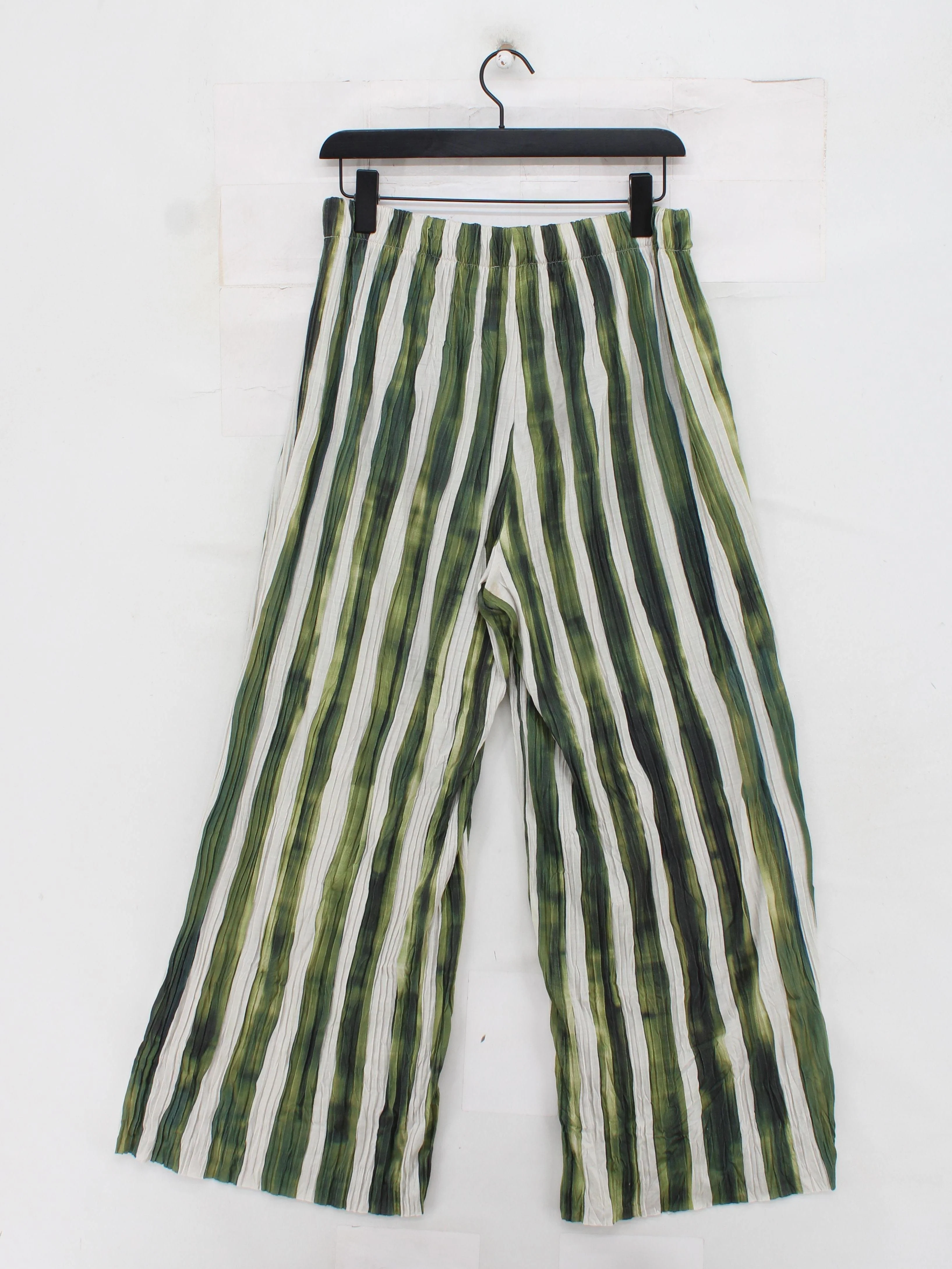 Topshop Women's Trousers M Multi Striped 100% Polyester Wide-Leg Sweatpants - Image 2