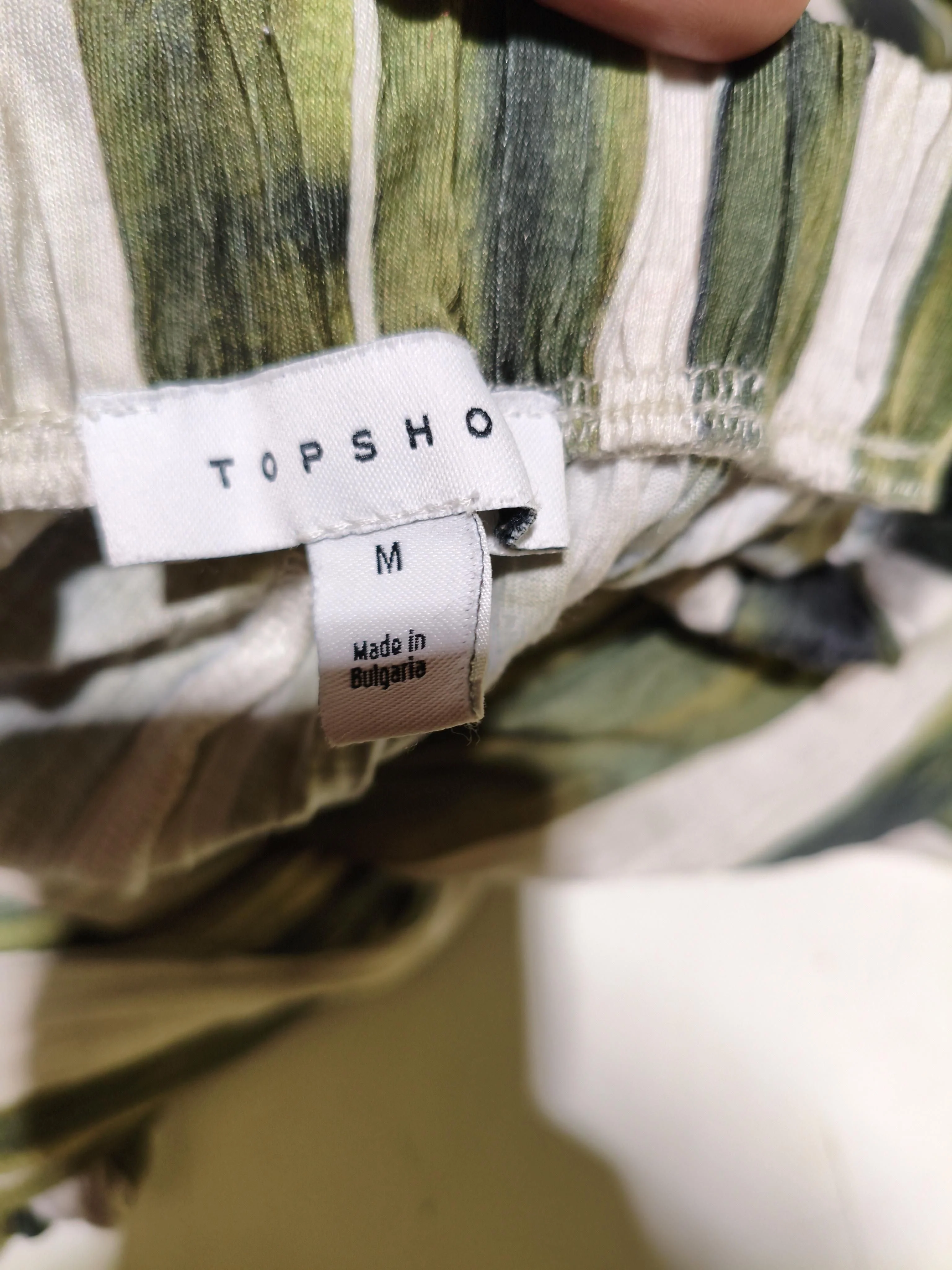 Topshop Women's Trousers M Multi Striped 100% Polyester Wide-Leg Sweatpants - Image 5