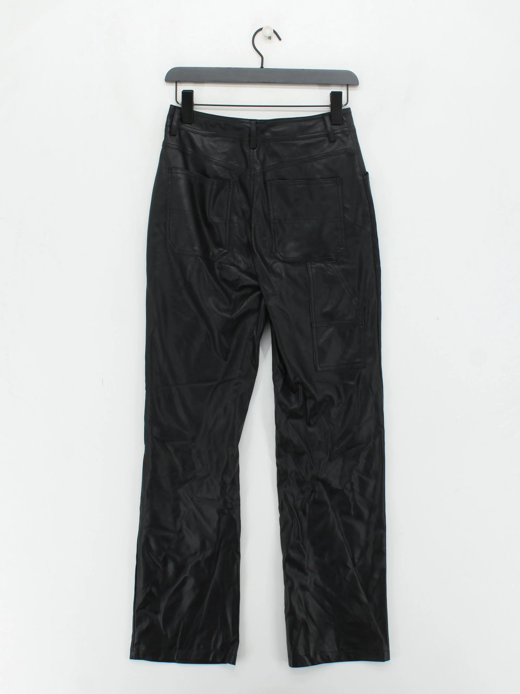 Topshop Women's Trousers S Black 100% Polyester Straight Chino - Image 2