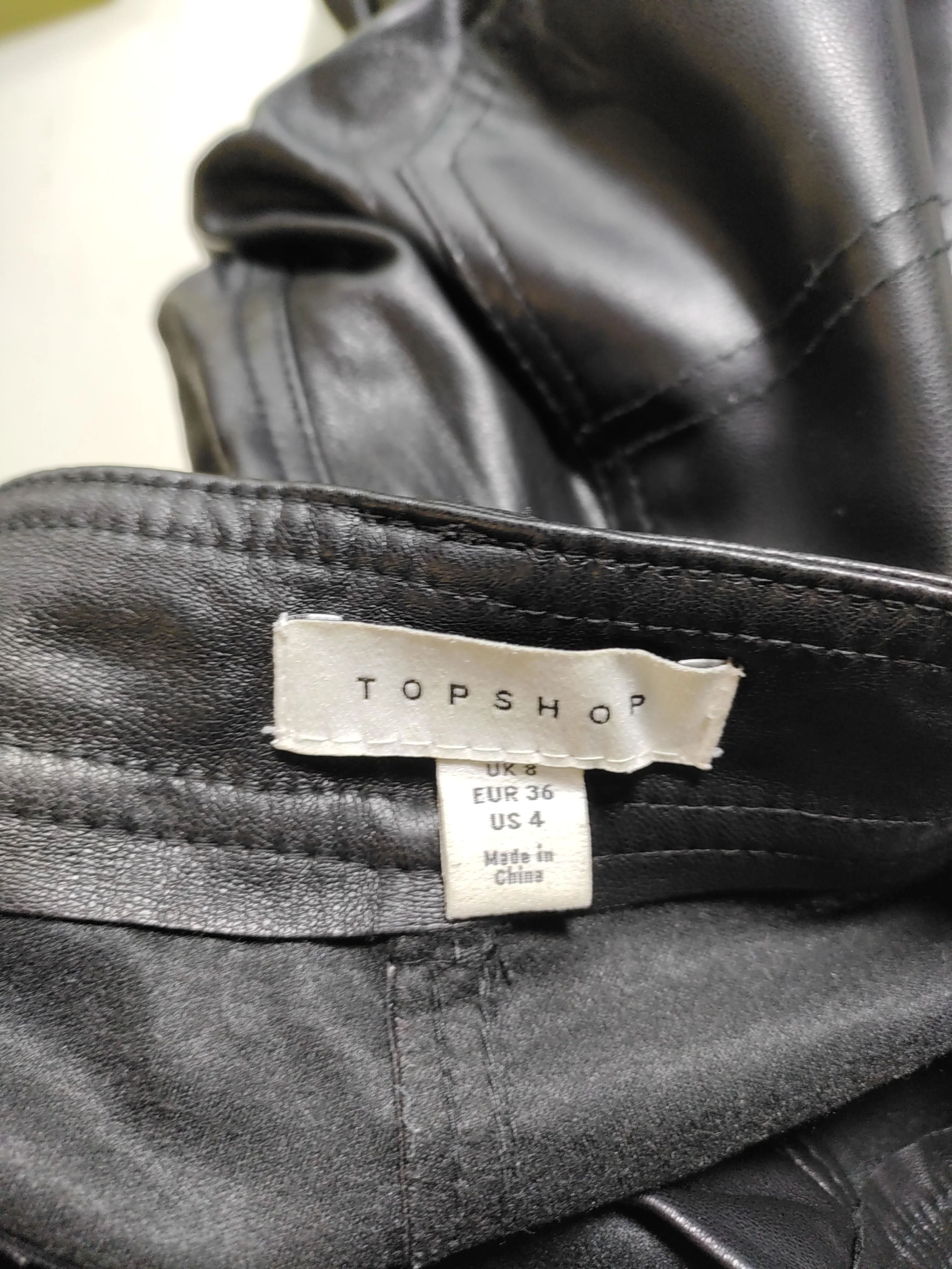 Topshop Women's Trousers S Black 100% Polyester Straight Chino - Image 5