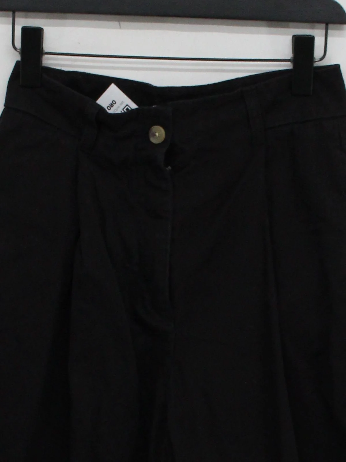 Topshop Women's Trousers UK 10 Black 100% Cotton Straight Chino - Image 3