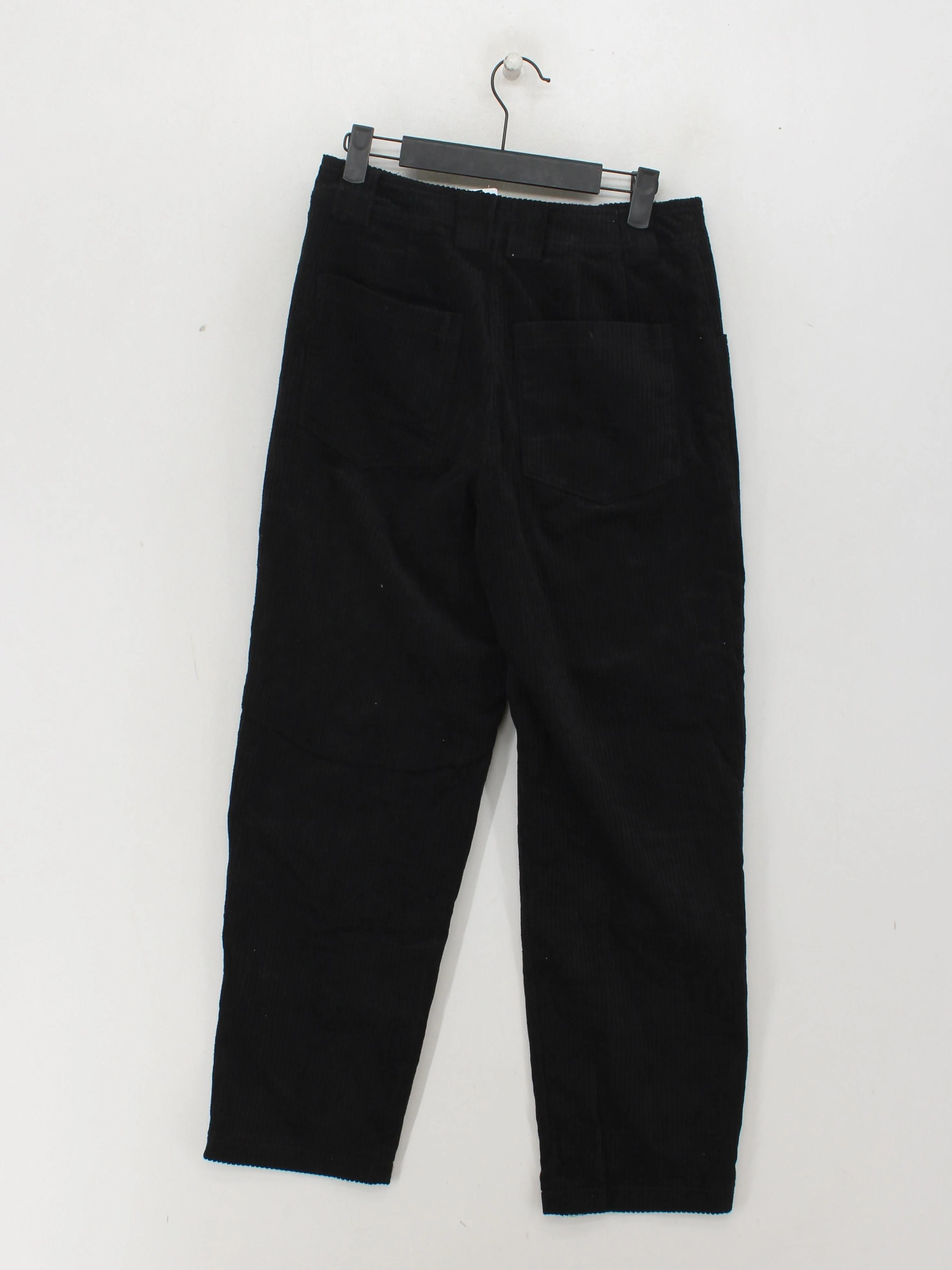 Topshop Women's Trousers UK 10 Black Cotton with Polyester Wide-Leg Chino - Image 2