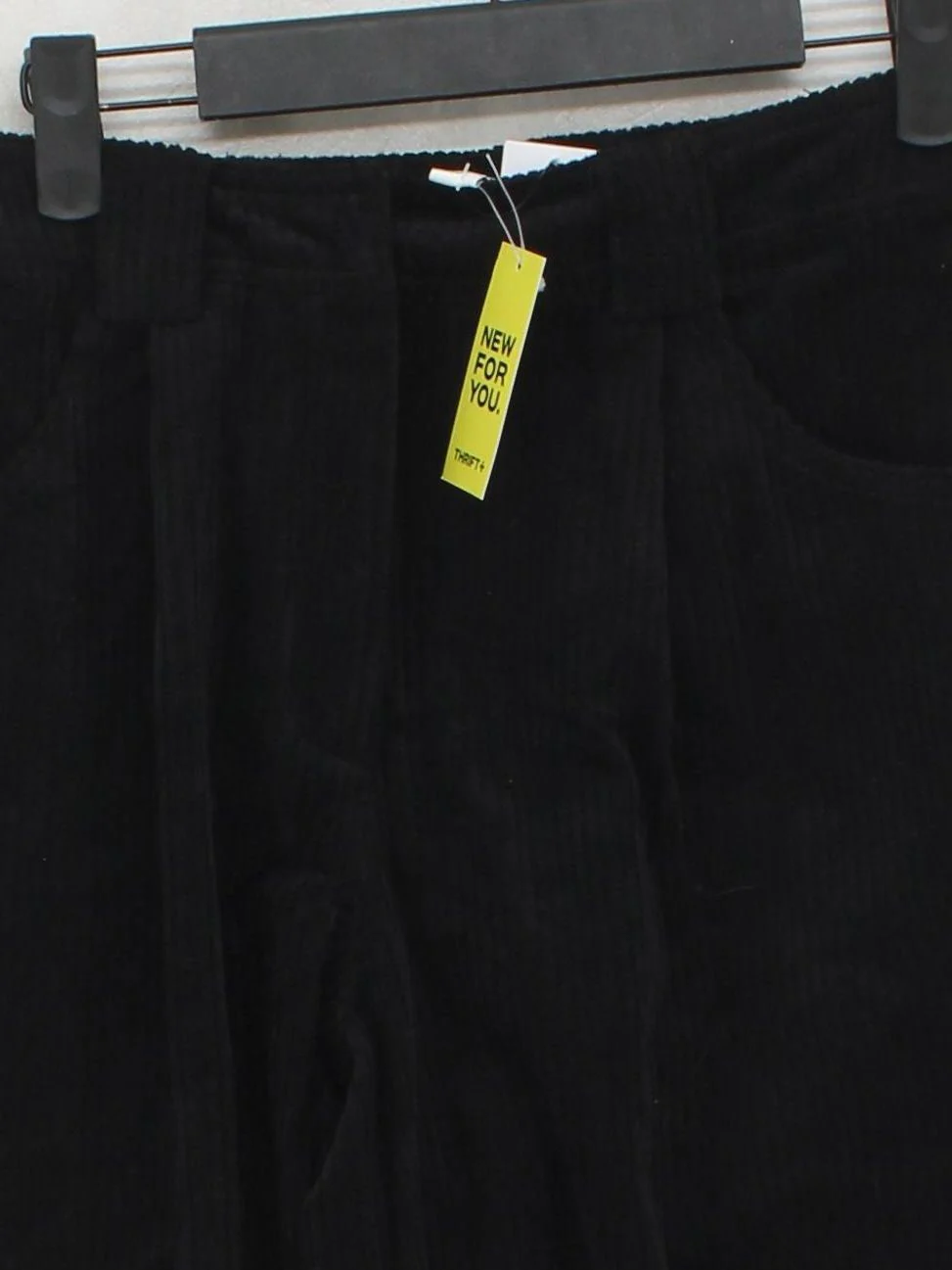 Topshop Women's Trousers UK 10 Black Cotton with Polyester Wide-Leg Chino - Image 3