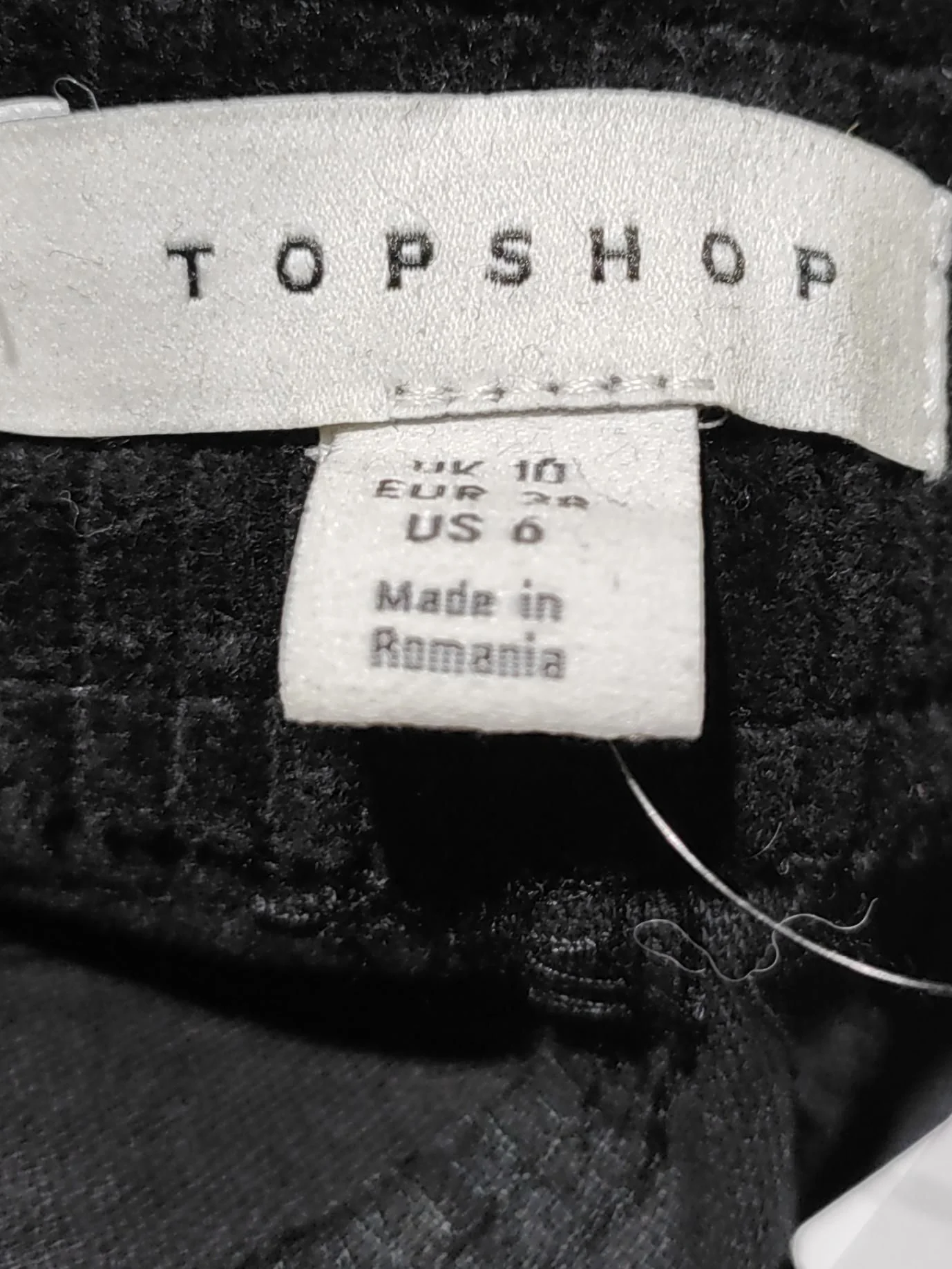 Topshop Women's Trousers UK 10 Black Cotton with Polyester Wide-Leg Chino - Image 5