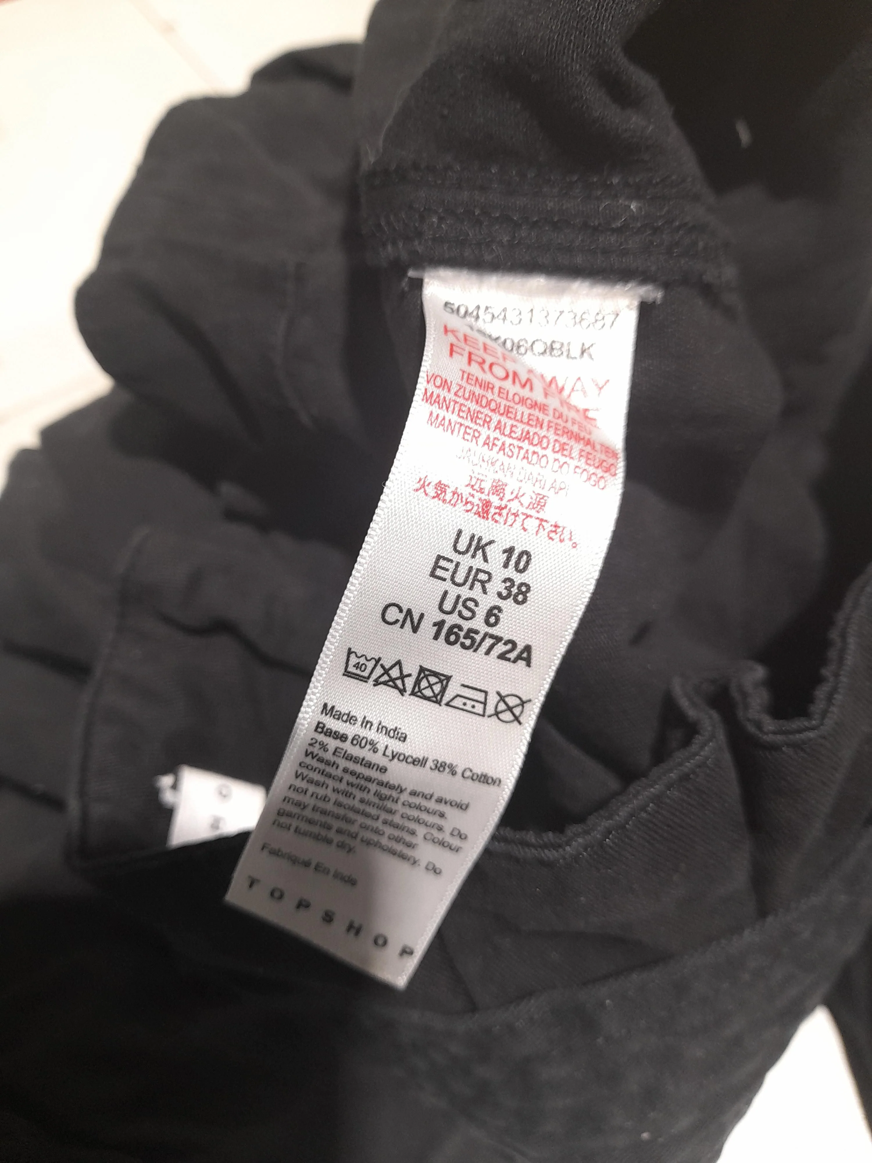 Topshop Women's Trousers UK 10 Black Lyocell Modal with Elastane Sweatpants - Image 6