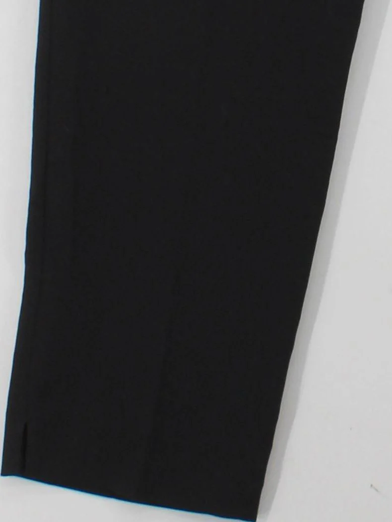 Topshop Women's Trousers UK 10 Black Polyester with Viscose, Elastane Cropped - Image 4