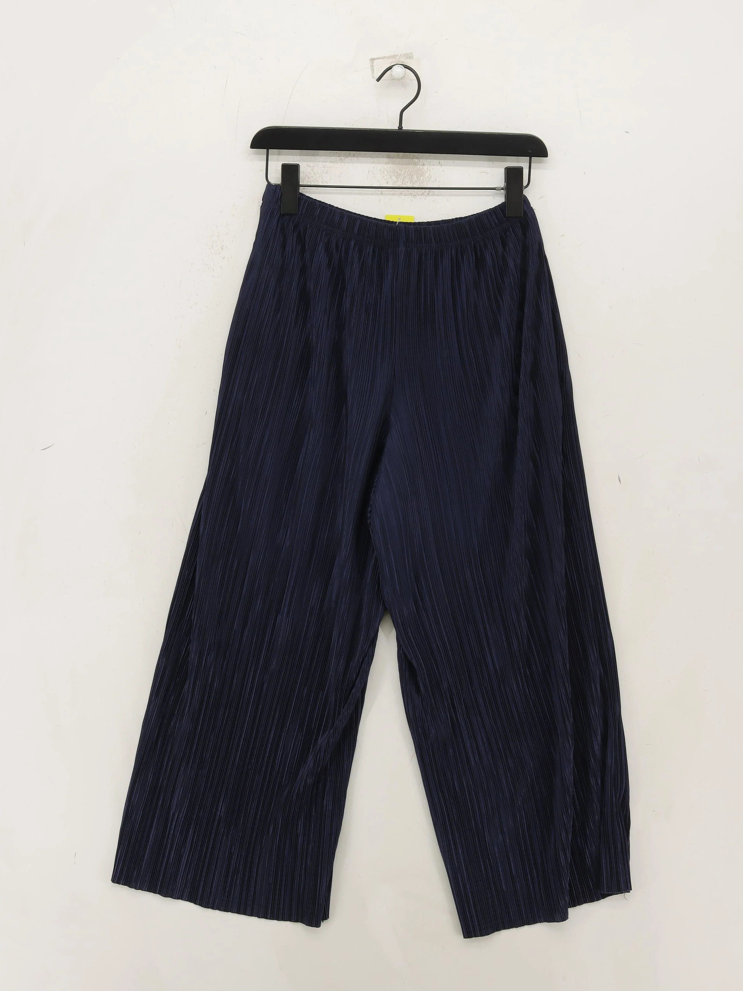 Topshop Women's Trousers UK 10 Blue 100% Polyester Wide-Leg Cropped - Image 2