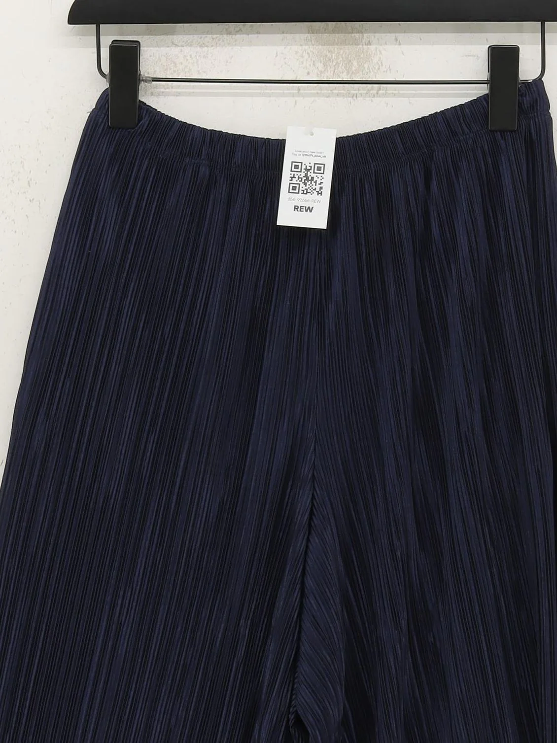 Topshop Women's Trousers UK 10 Blue 100% Polyester Wide-Leg Cropped - Image 3