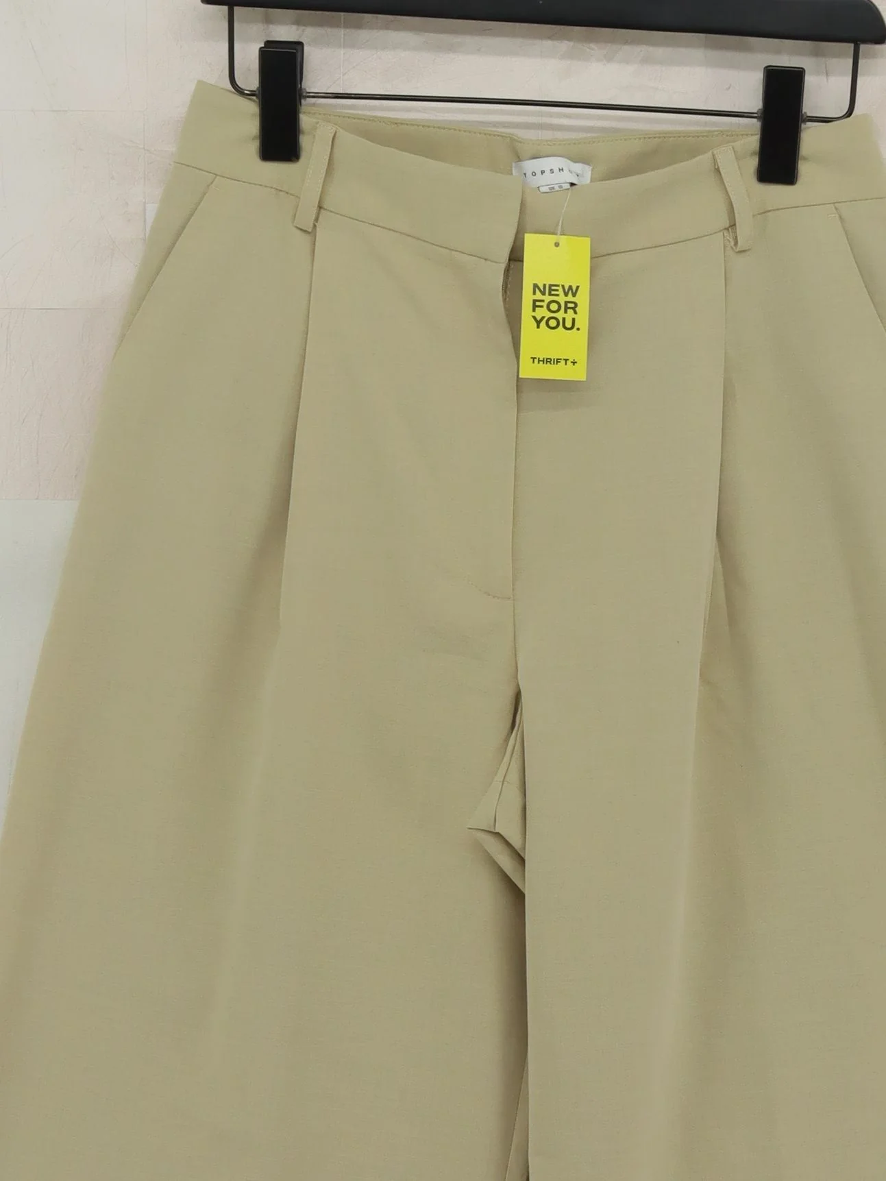 Topshop Women's Trousers UK 10 Cream Polyester - Image 3