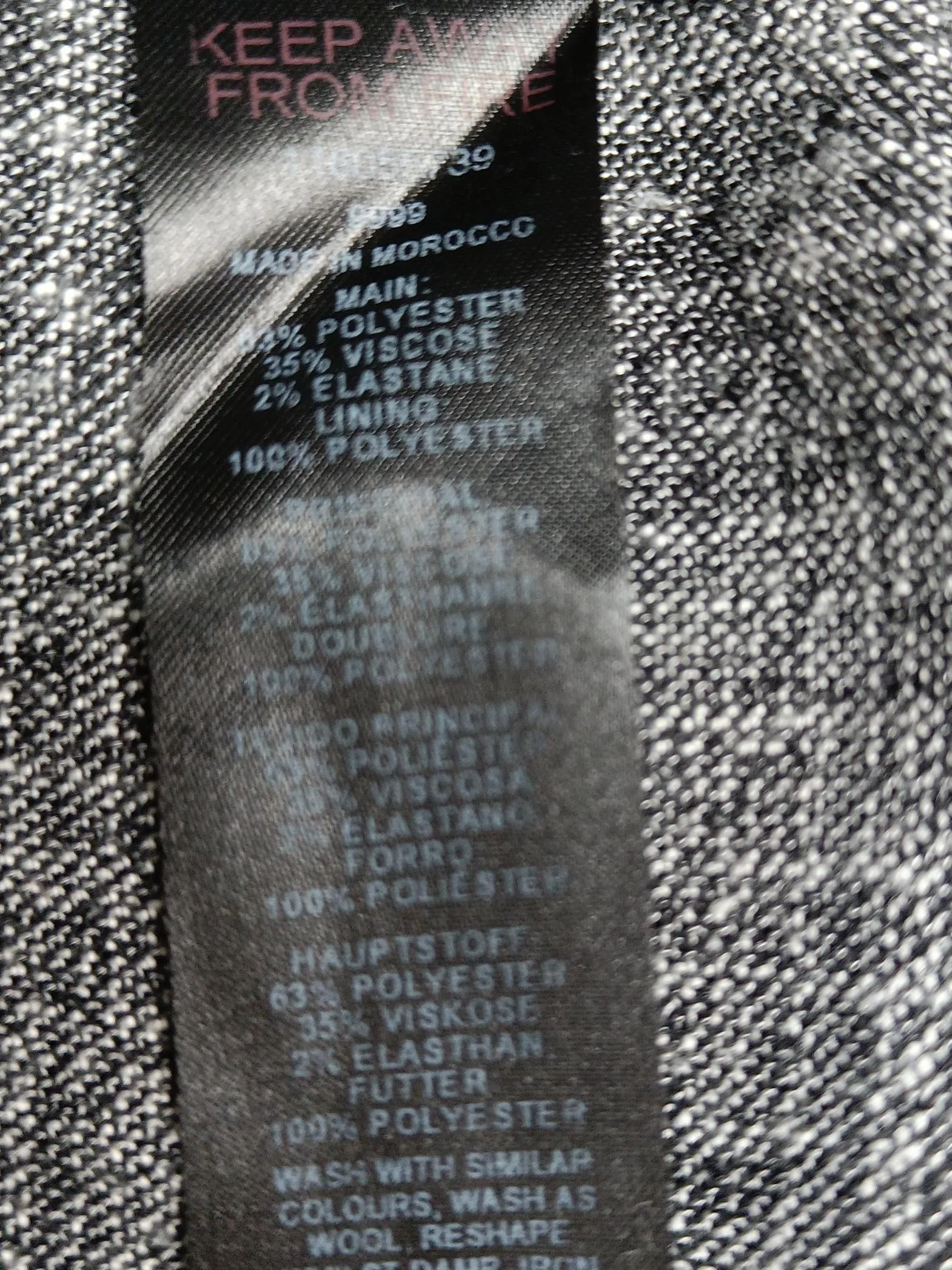 Topshop Women's Trousers UK 10 Grey Polyester with Viscose, Elastane Chino - Image 6