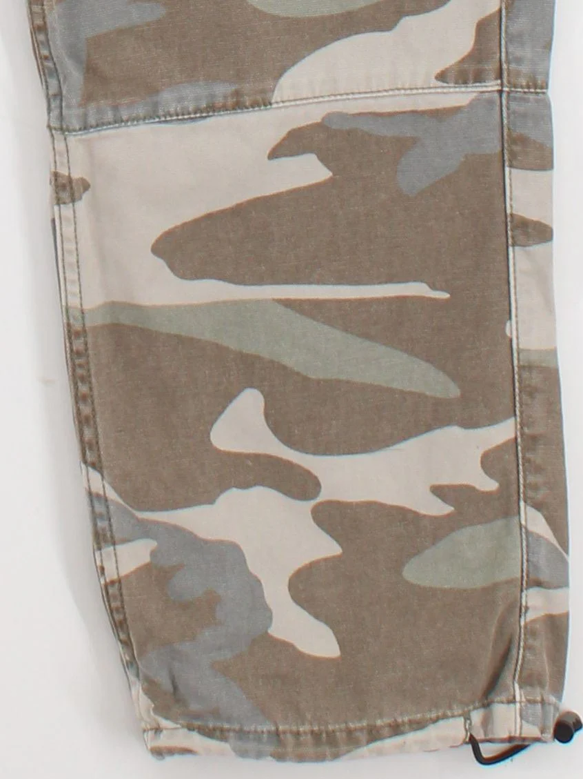 Topshop Women's Trousers UK 10 Multi Camo Cotton with Polyester Tapered Cargo - Image 4