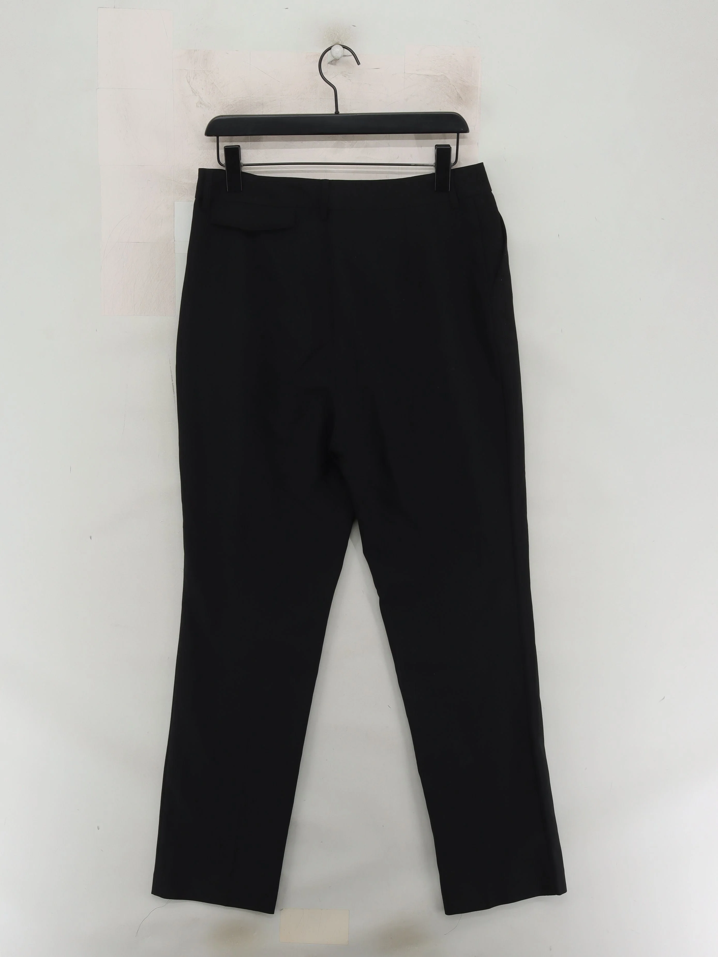 Topshop Women's Trousers UK 12 Black 100% Polyester Straight Chino - Image 2