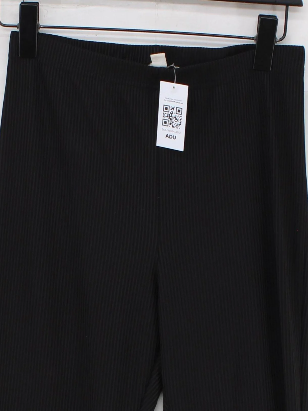 Topshop Women's Trousers UK 12 Black Polyester with Elastane Flared Chino - Image 3
