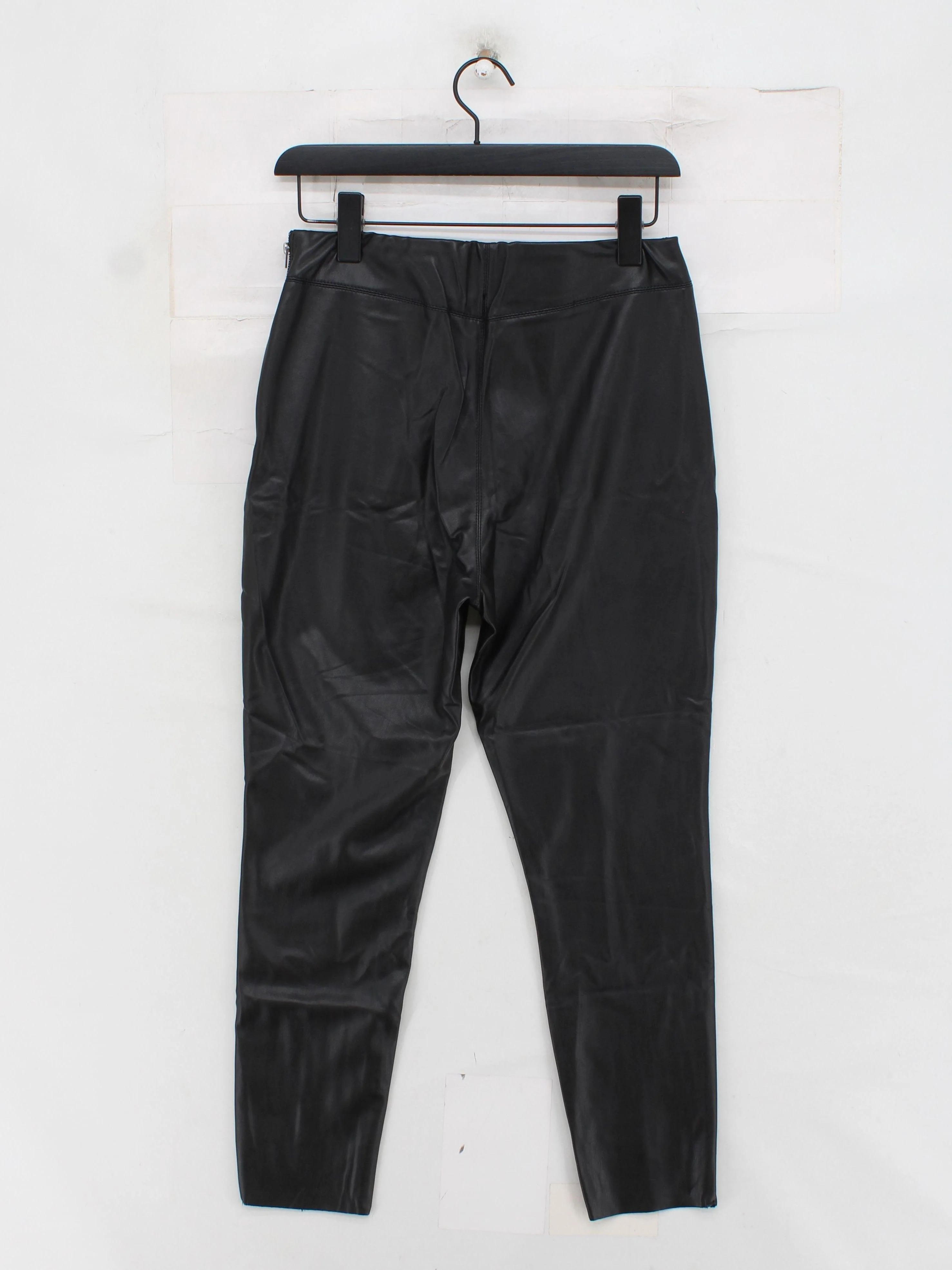 Topshop Women's Trousers UK 12 Black Polyester with Elastane, Other Skinny Chino - Image 2
