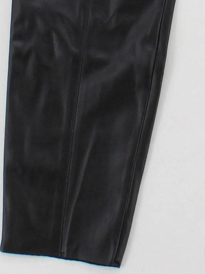 Topshop Women's Trousers UK 12 Black Polyester with Elastane, Other Skinny Chino - Image 4
