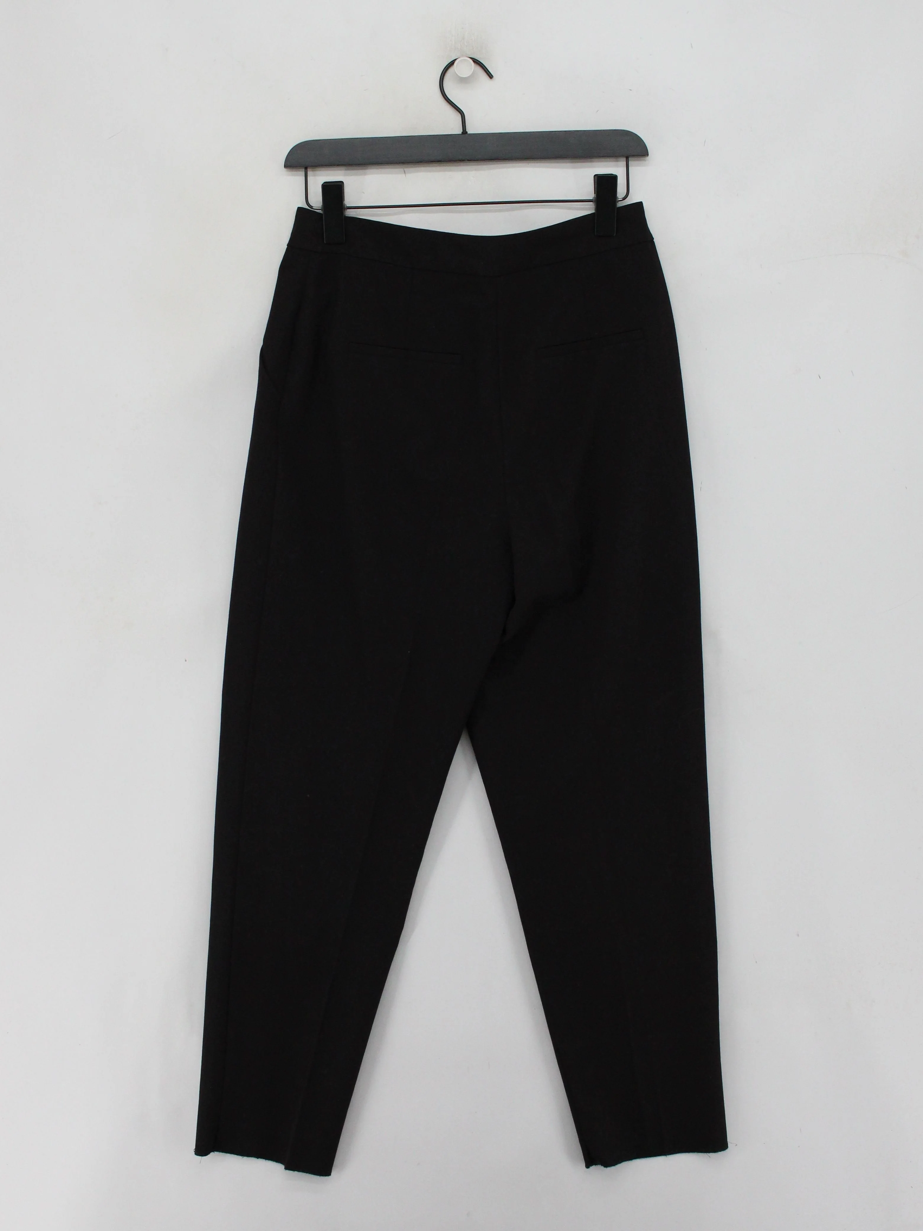 Topshop Women's Trousers UK 12 Black Polyester with Viscose, Elastane Chino - Image 2