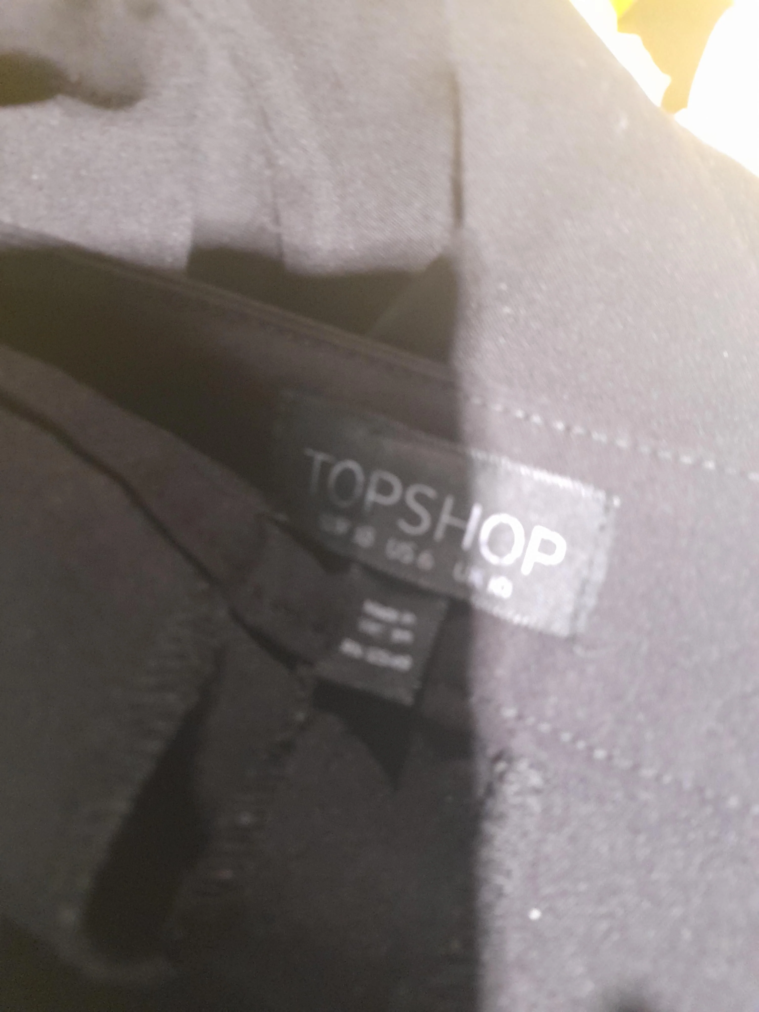Topshop Women's Trousers UK 12 Black Polyester with Viscose, Elastane Chino - Image 5