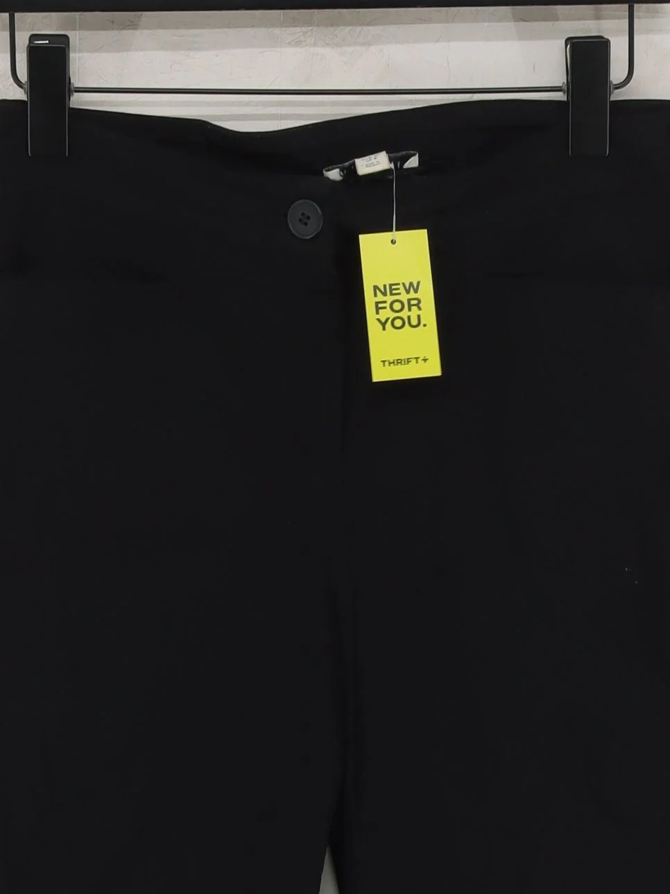 Topshop Women's Trousers UK 12 Black Viscose with Nylon, Elastane Flared Chino - Image 3