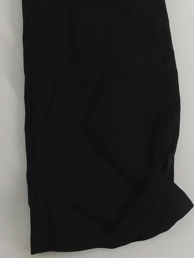 Topshop Women's Trousers UK 12 Black Viscose with Nylon, Elastane Flared Chino - Image 4