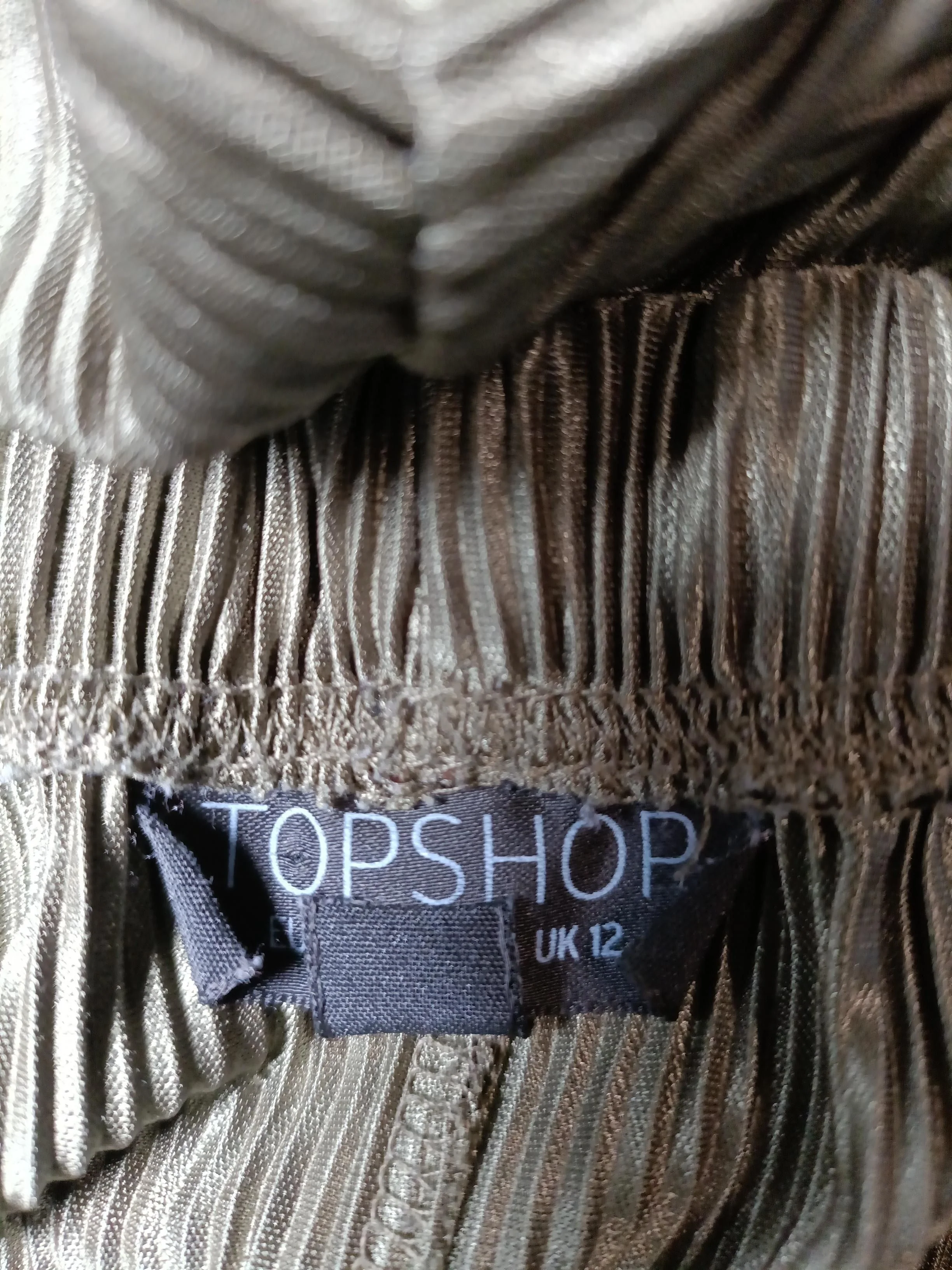 Topshop Women's Trousers UK 12 Green 100% Polyester Wide-Leg Sweatpants - Image 6