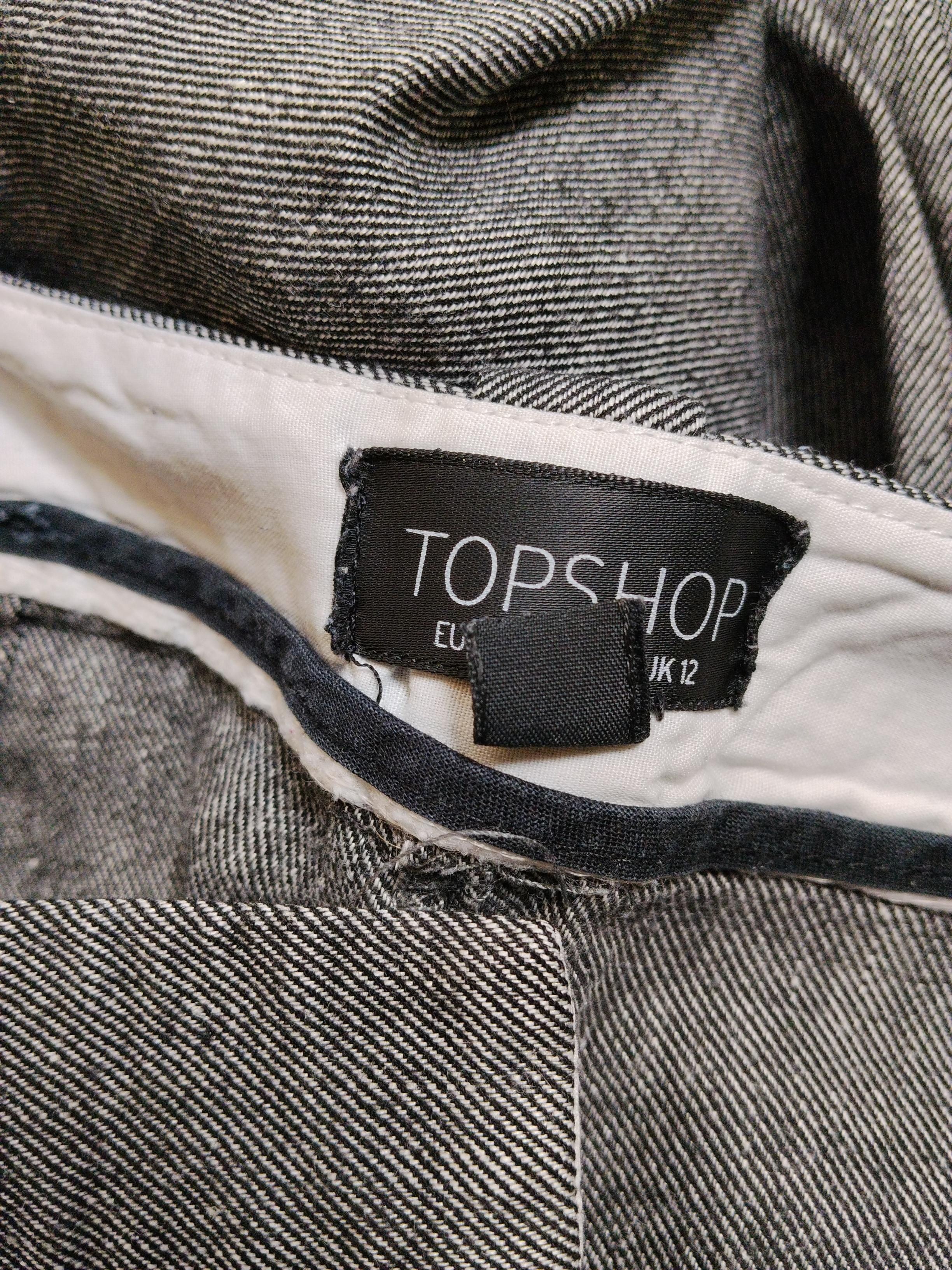 Topshop Women's Trousers UK 12 Grey Linen - Image 5