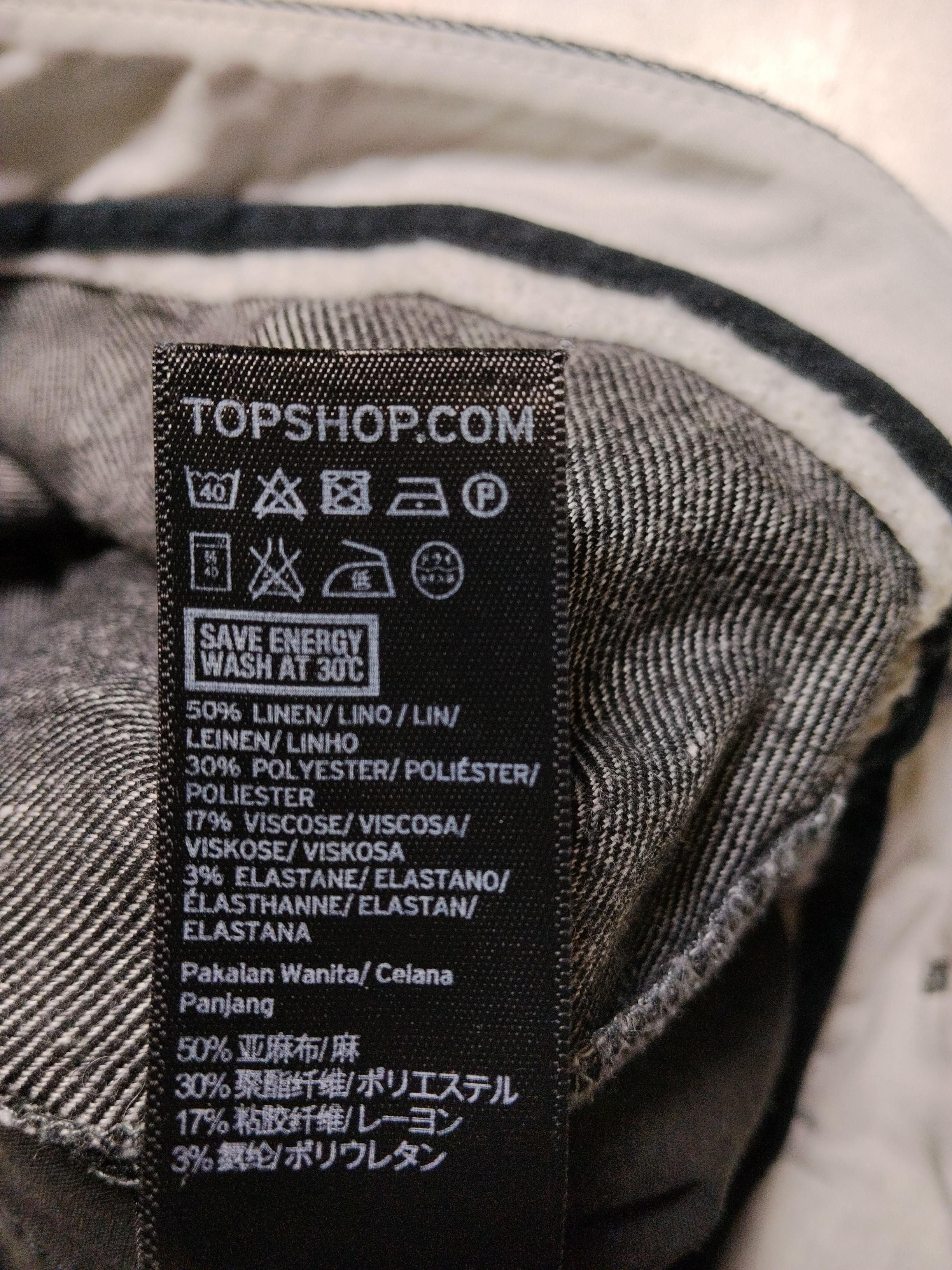 Topshop Women's Trousers UK 12 Grey Linen - Image 6