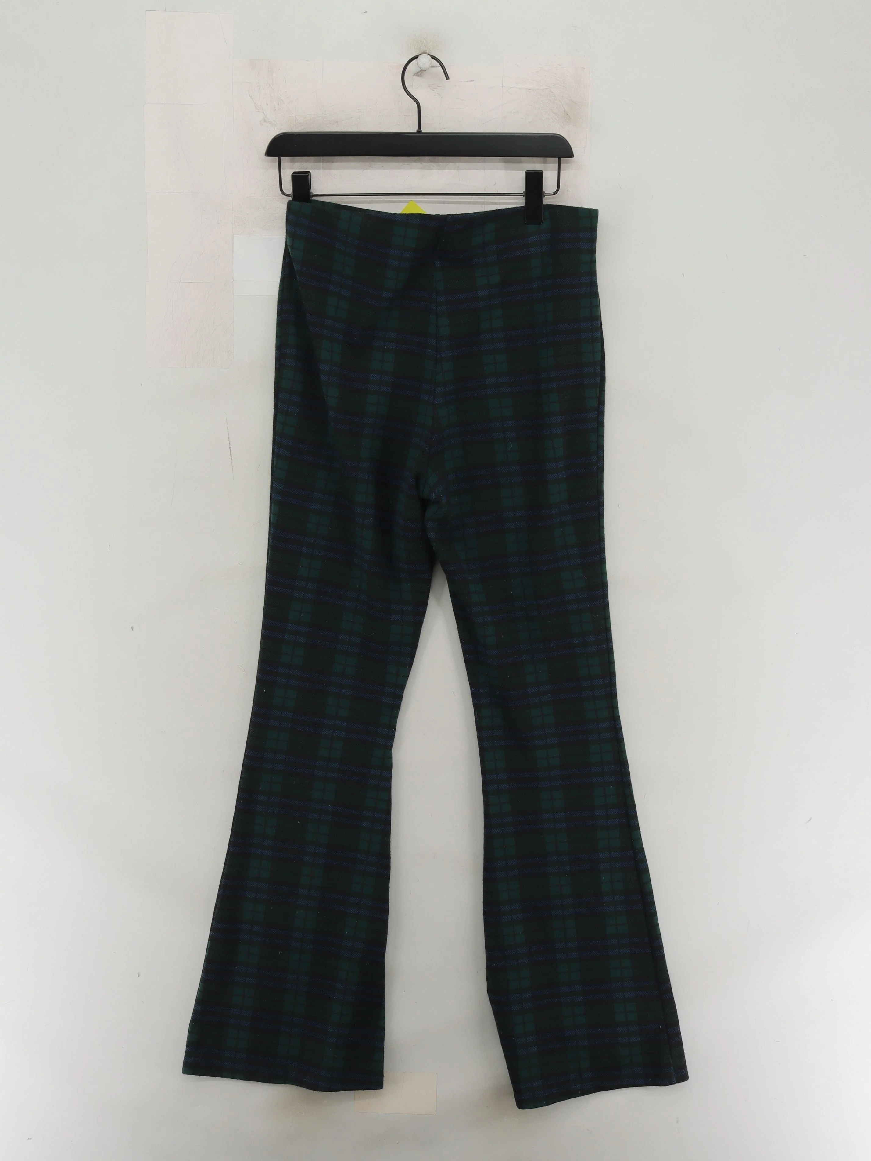 Topshop Women's Trousers UK 12 Multi Checkered 100% Other Flared Sweatpants - Image 2