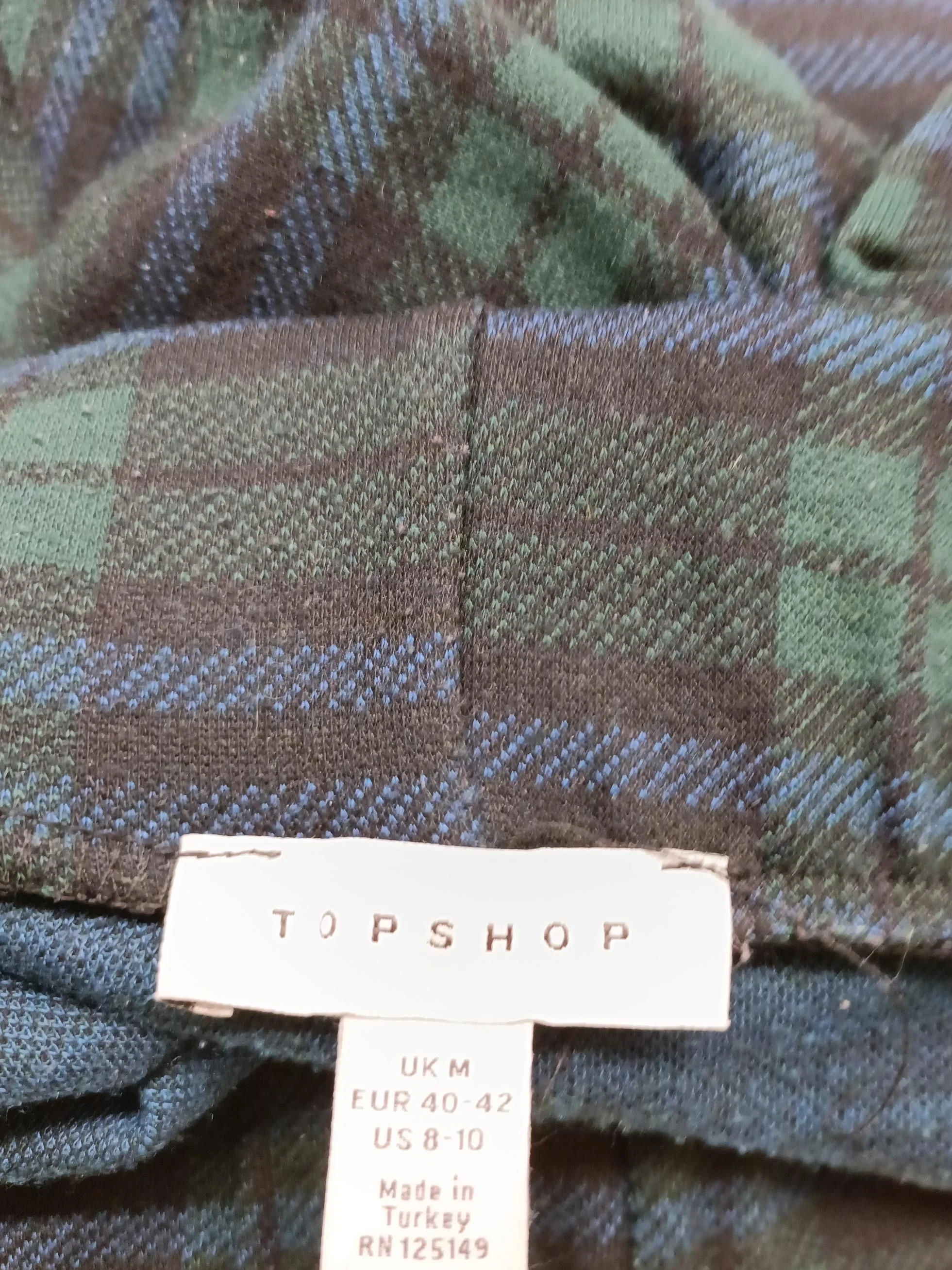 Topshop Women's Trousers UK 12 Multi Checkered 100% Other Flared Sweatpants - Image 6