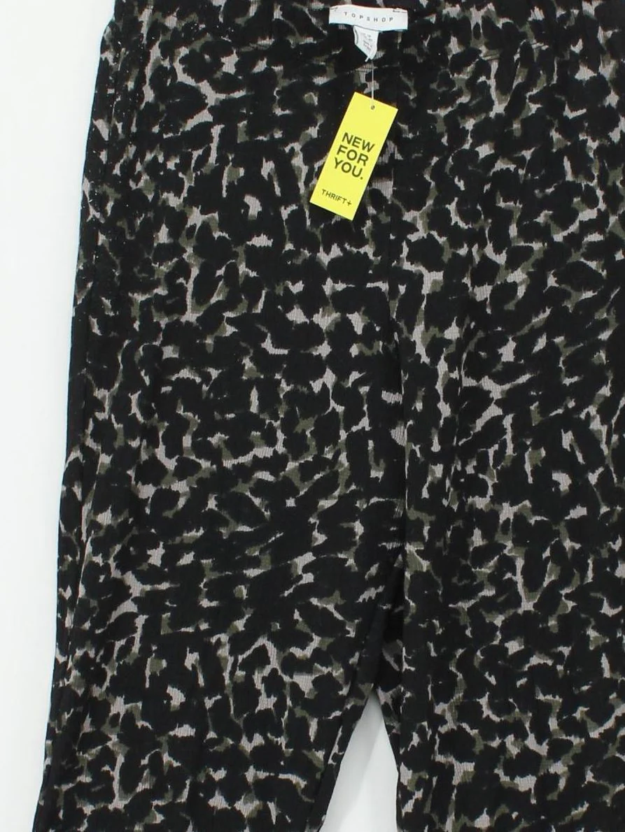 Topshop Women's Trousers UK 12 Multi Polyester with Elastane Capri - Image 3