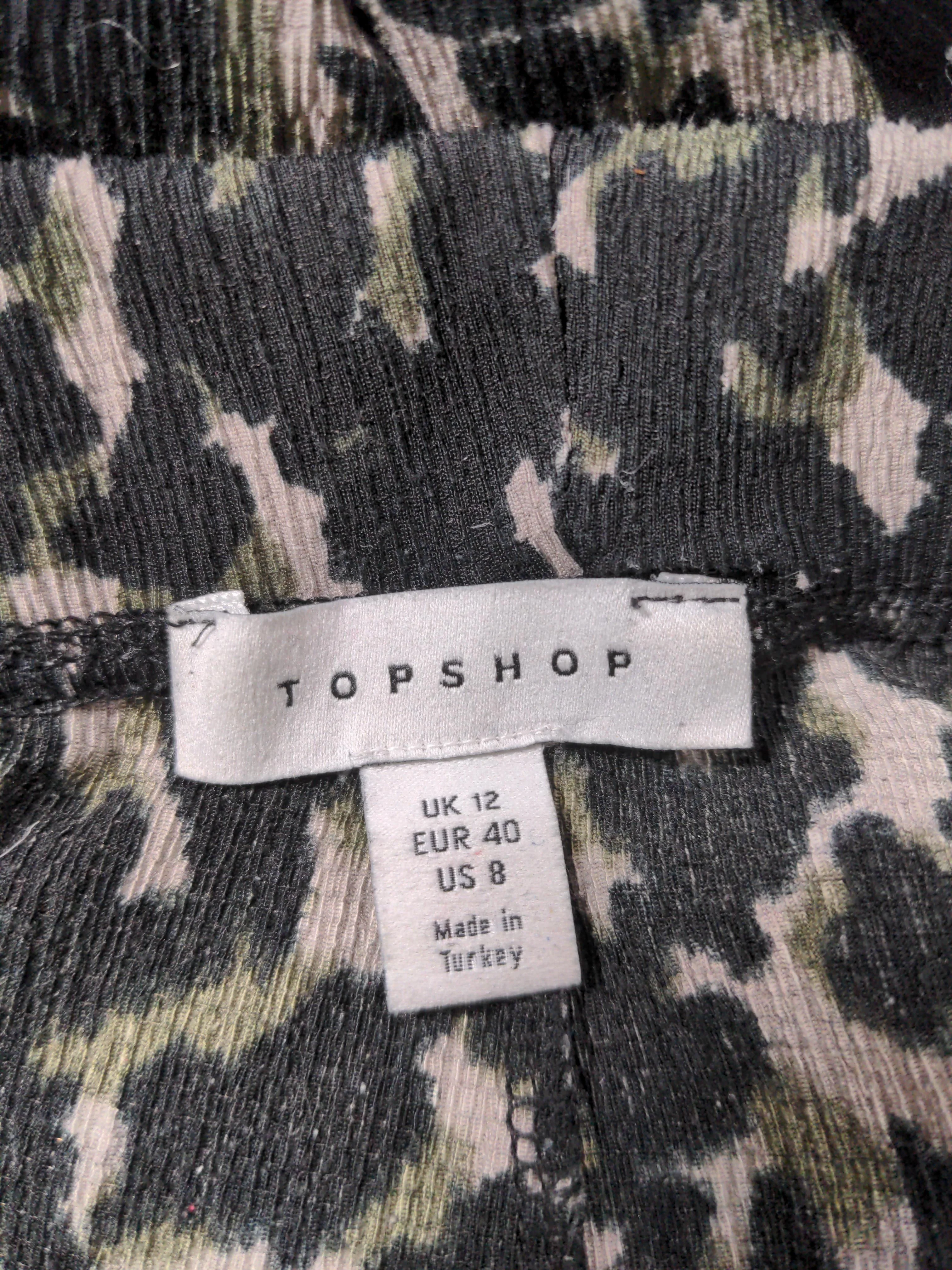 Topshop Women's Trousers UK 12 Multi Polyester with Elastane Capri - Image 6