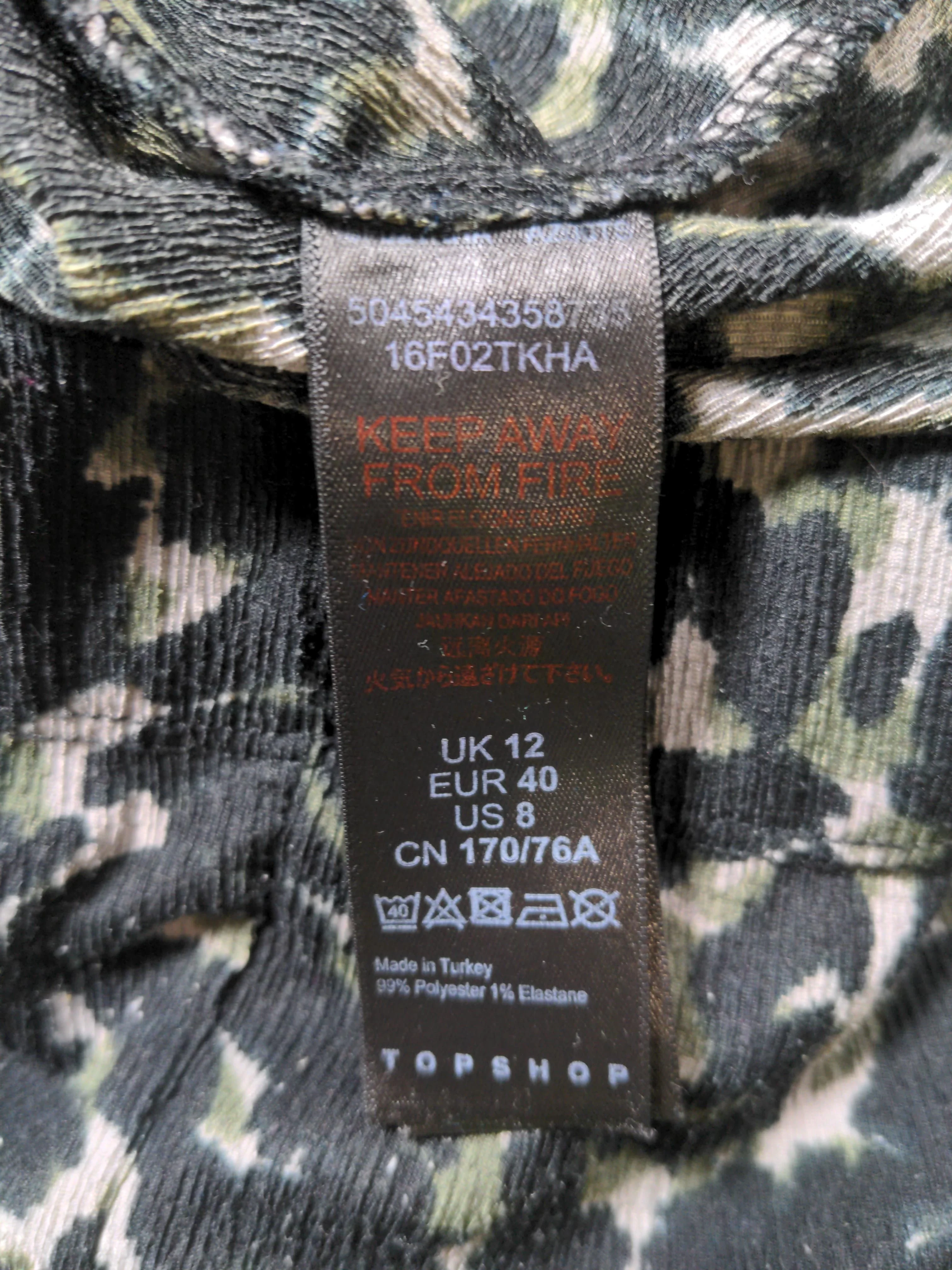 Topshop Women's Trousers UK 12 Multi Polyester with Elastane Capri - Image 7