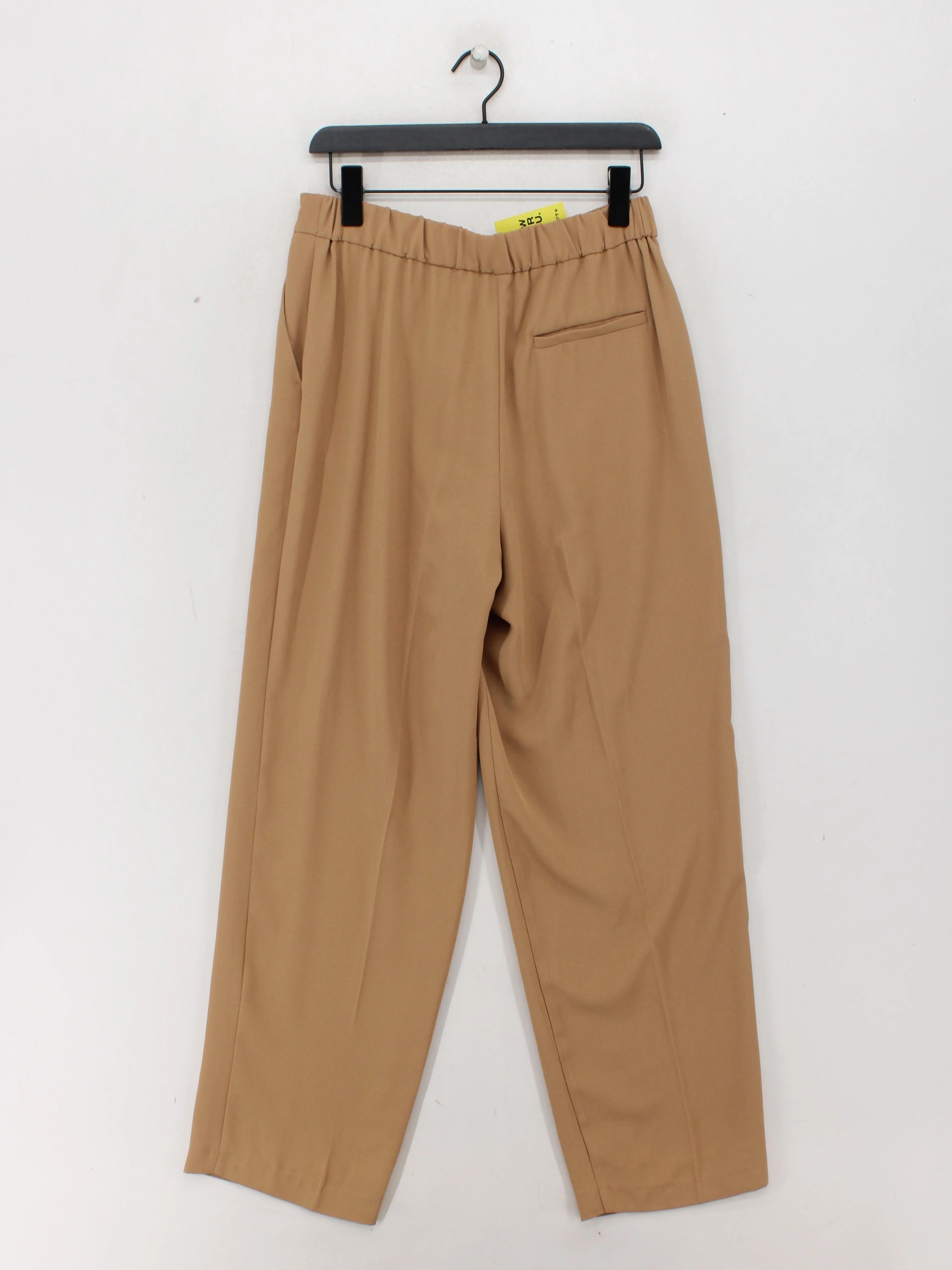 Topshop Women's Trousers UK 12 Tan 100% Other Wide-Leg Chino - Image 2