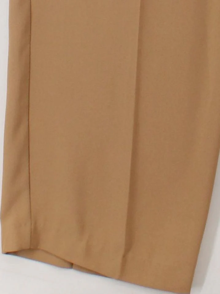 Topshop Women's Trousers UK 12 Tan 100% Other Wide-Leg Chino - Image 4