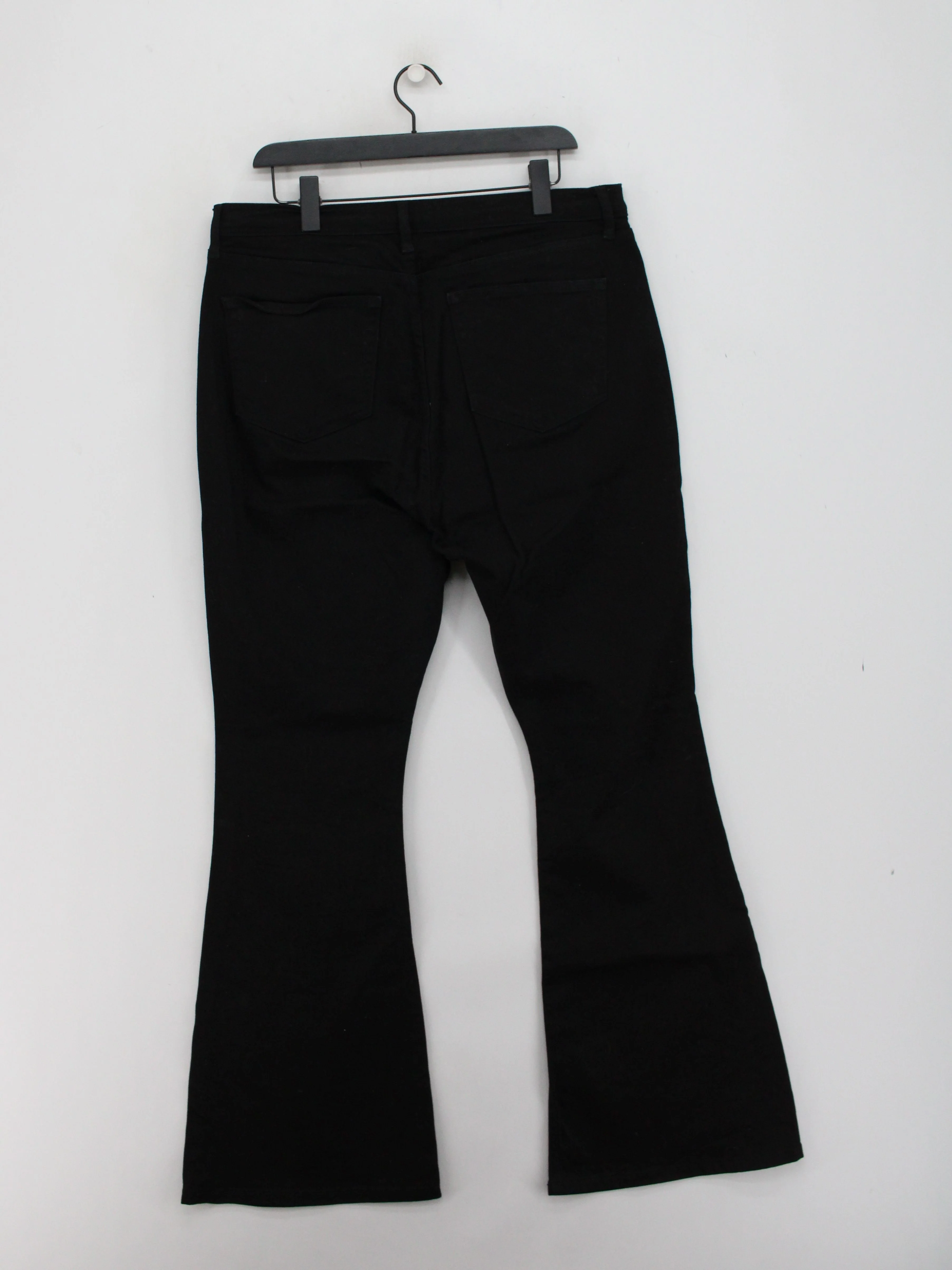 Topshop Women's Trousers UK 18 Black Cotton with Polyester, Elastane Chino - Image 2