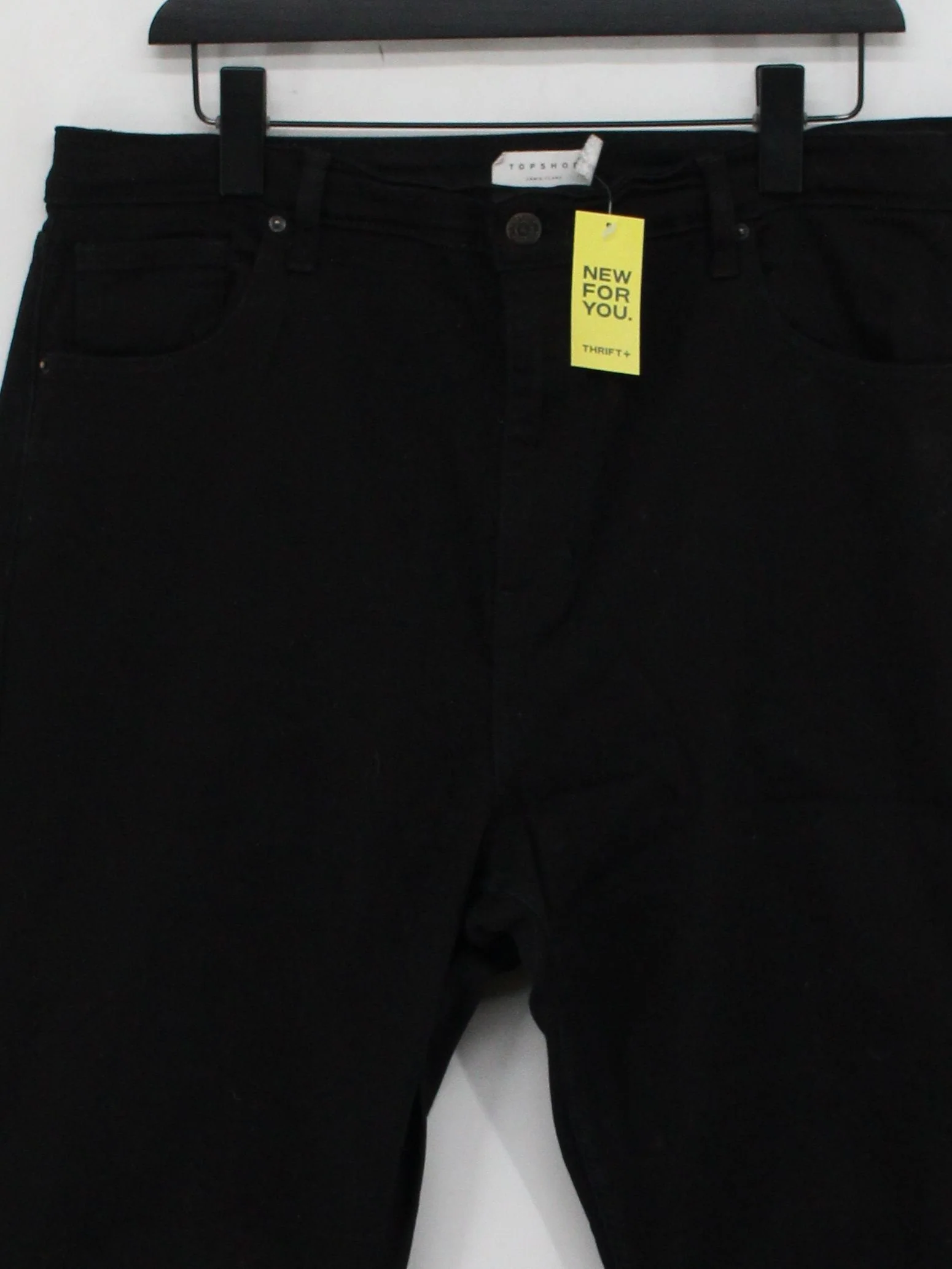 Topshop Women's Trousers UK 18 Black Cotton with Polyester, Elastane Chino - Image 3