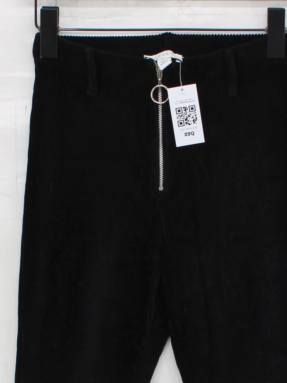 Topshop Women's Trousers UK 6 Black Cotton with Polyester, Elastane Flared Capri - Image 3