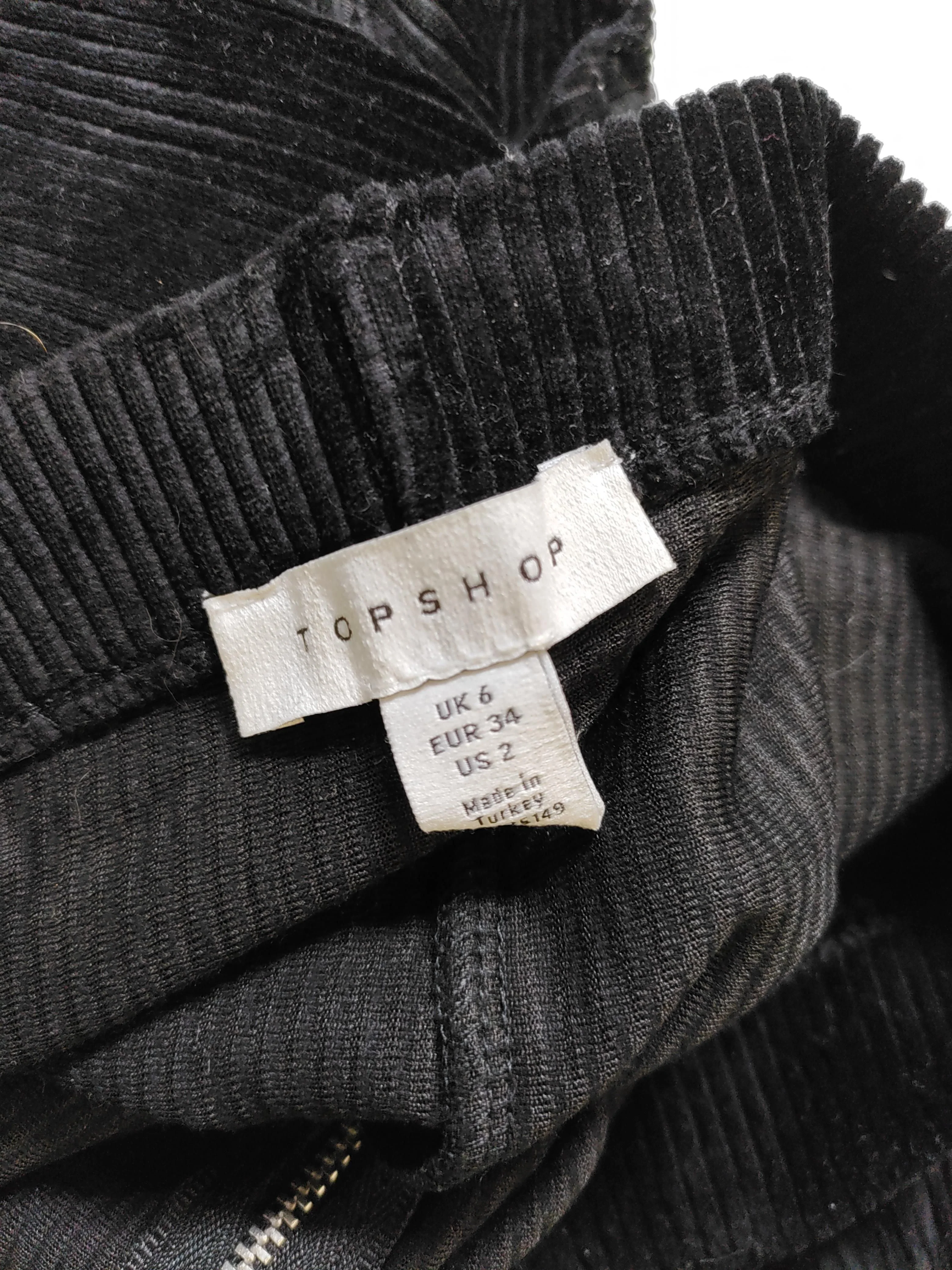 Topshop Women's Trousers UK 6 Black Cotton with Polyester, Elastane Flared Capri - Image 5