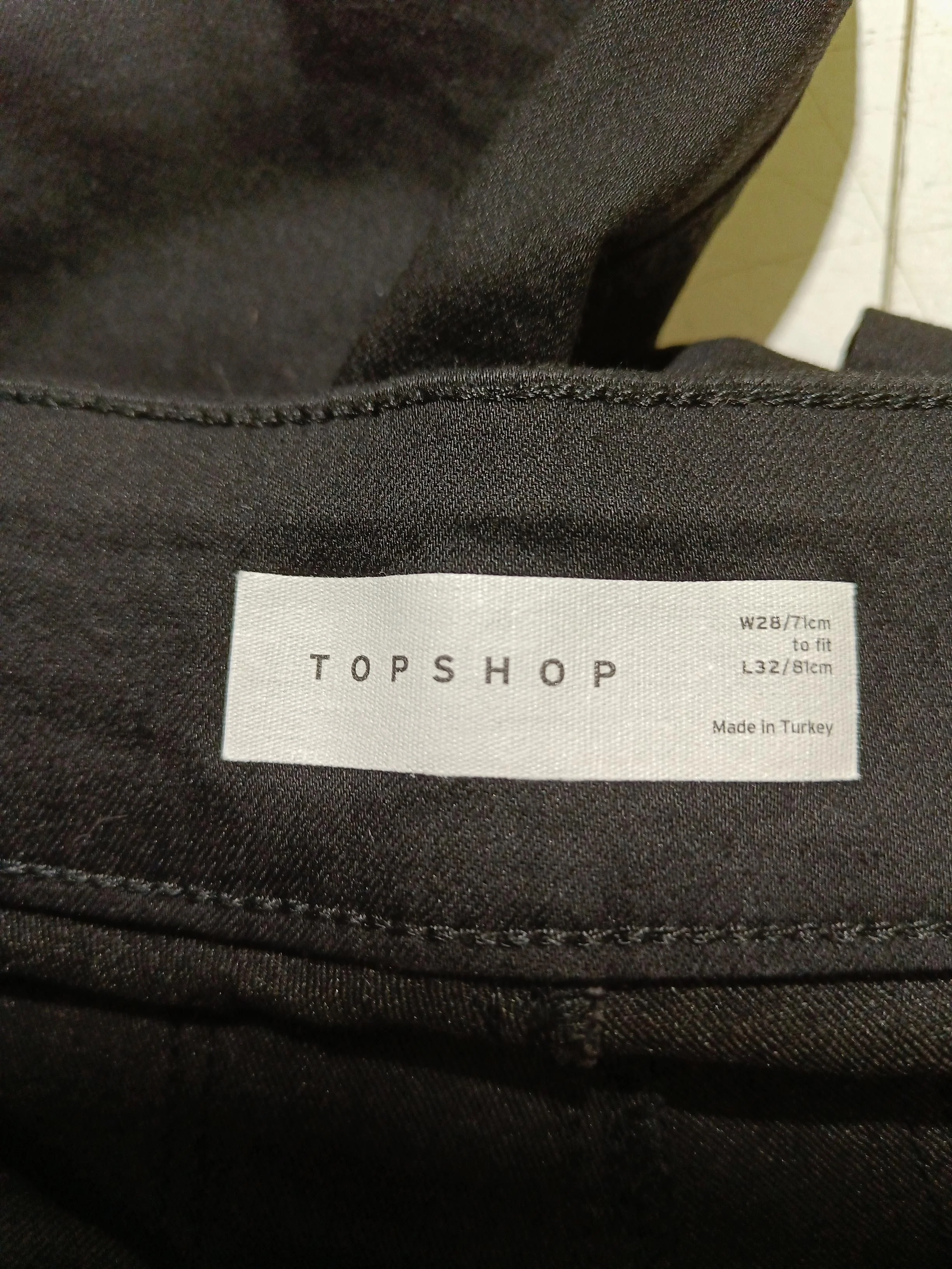 Topshop Women's Trousers UK 6 Black Cotton with Polyester, Elastane Flared Chino - Image 5