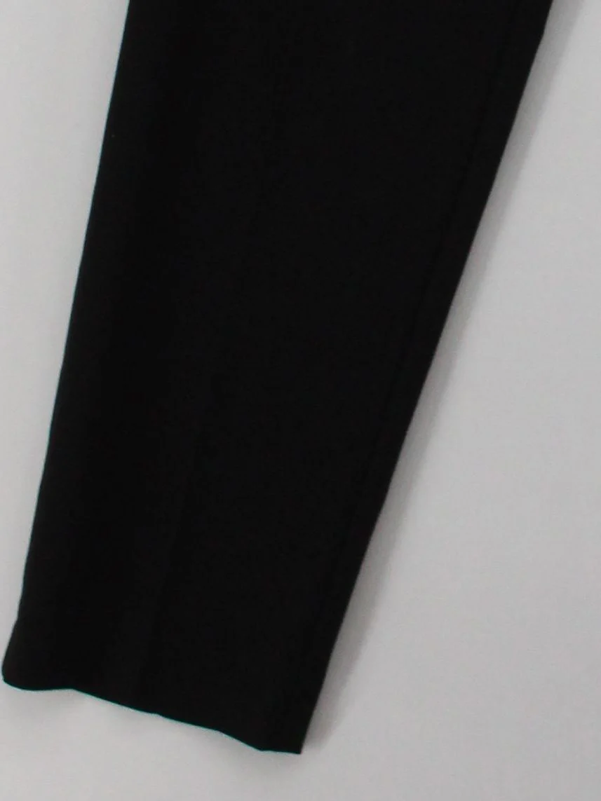 Topshop Women's Trousers UK 6 Black Polyester with Viscose, Elastane Cropped - Image 4