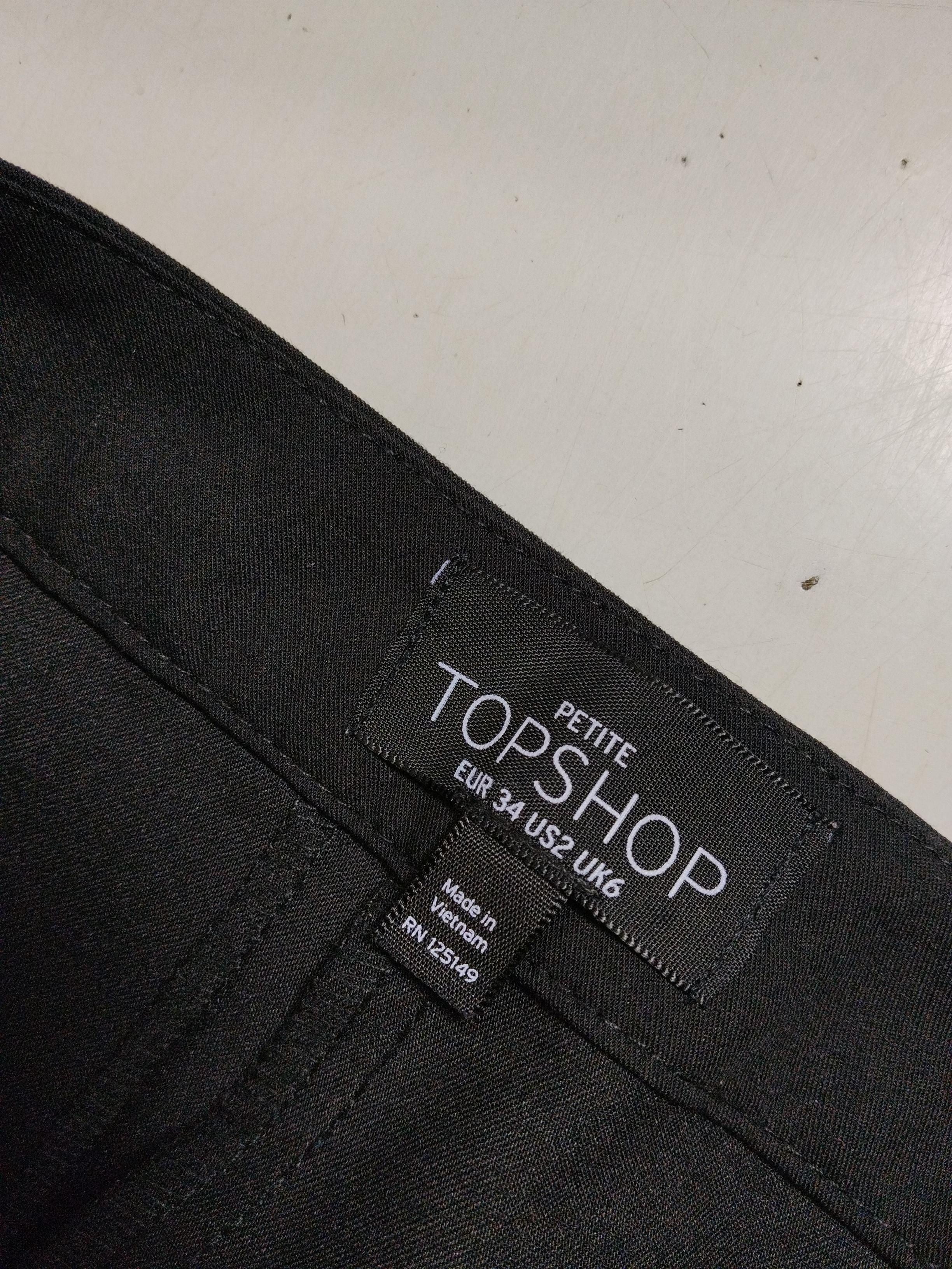 Topshop Women's Trousers UK 6 Black Polyester with Viscose, Elastane Cropped - Image 5