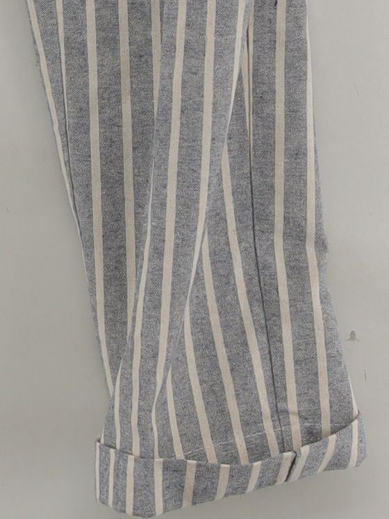 Topshop Women's Trousers UK 6 Blue Polyester with Cotton, Viscose Cropped - Image 4