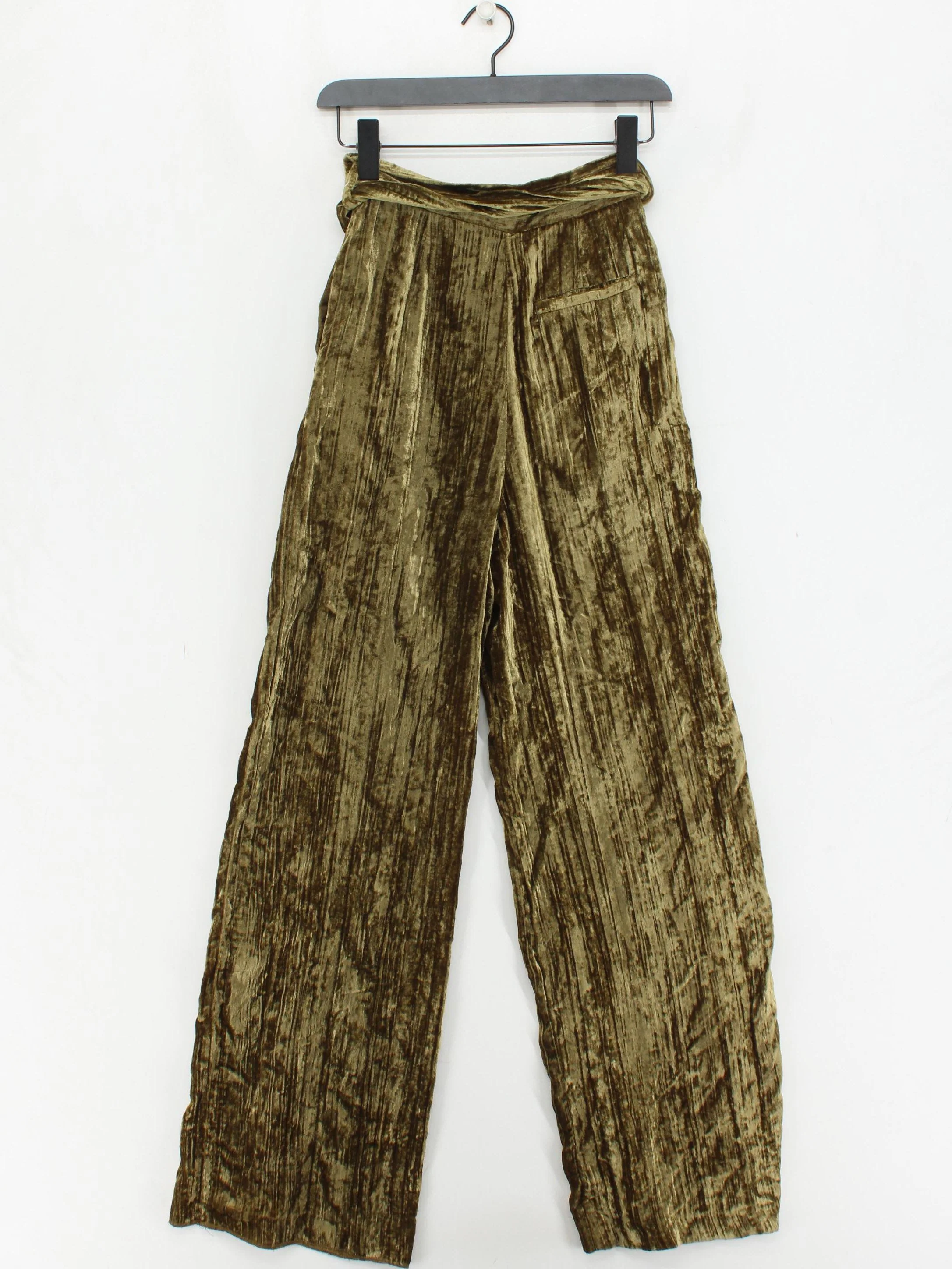 Topshop Women's Trousers UK 6 Green 100% Polyester Wide-Leg Sweatpants - Image 2