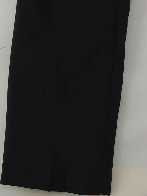 Topshop Women's Trousers UK 8 Black 100% Polyester Straight Chino - Image 4