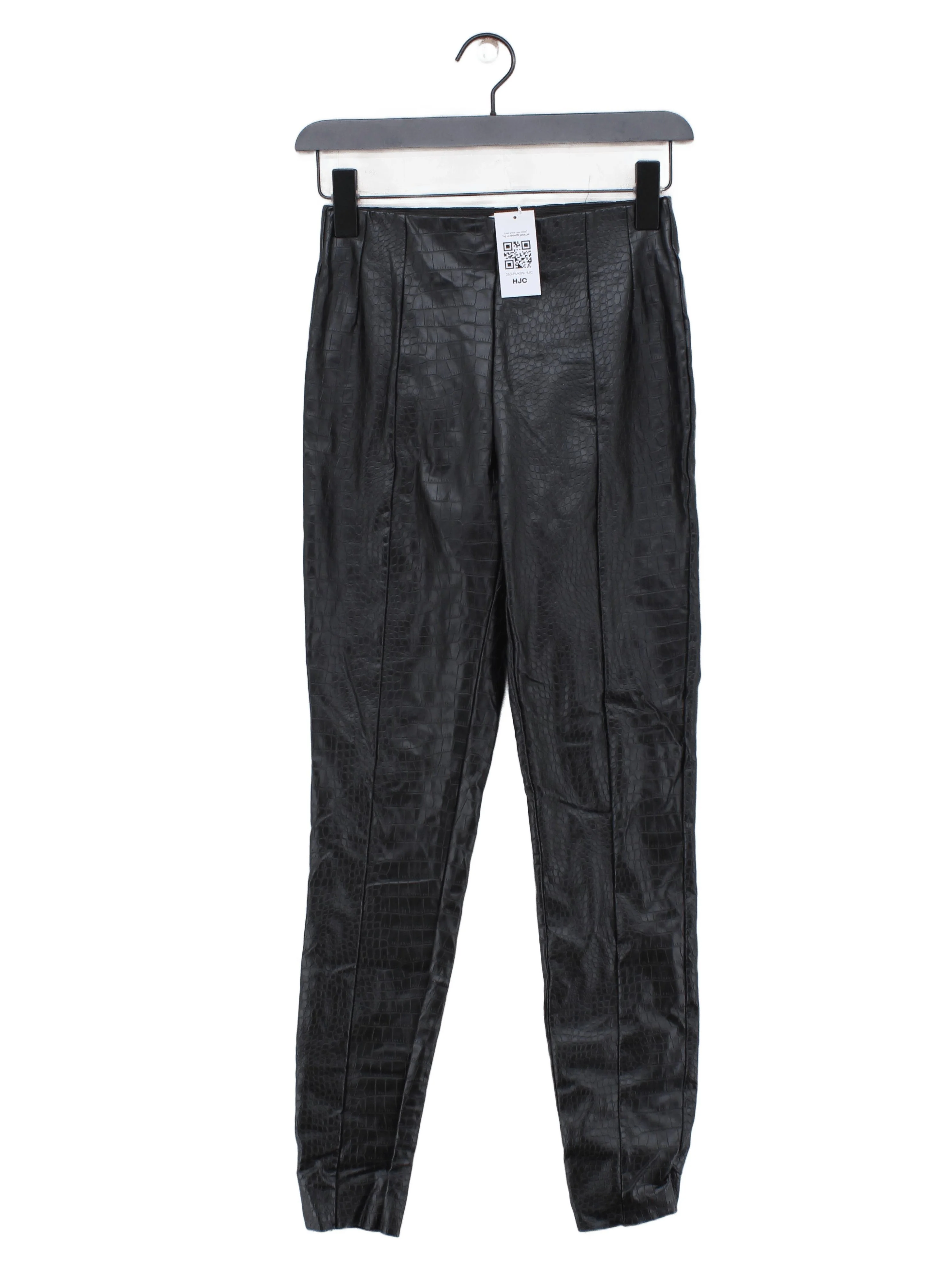 Topshop Women's Trousers UK 8 Black Polyester with Elastane Chino