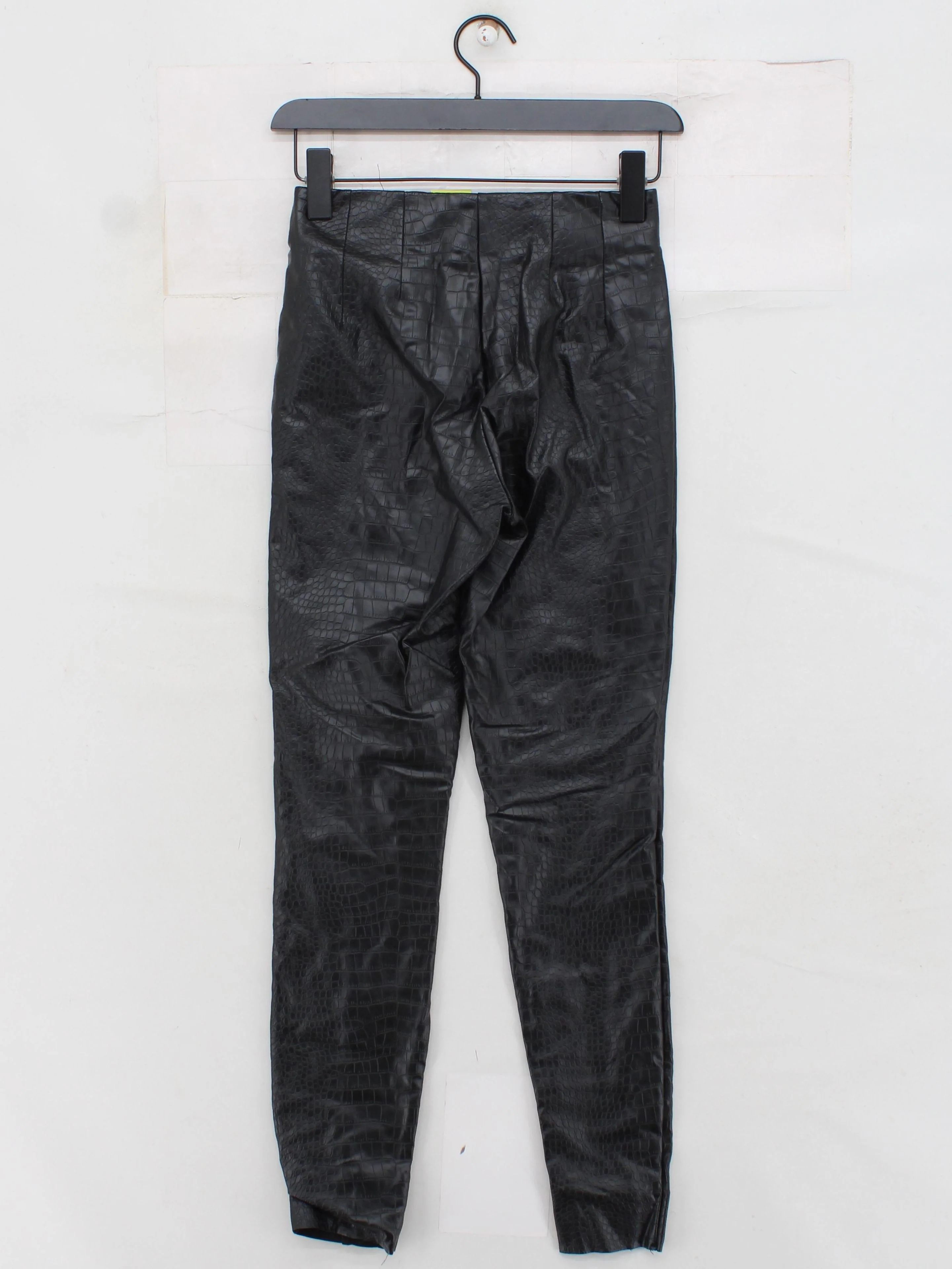 Topshop Women's Trousers UK 8 Black Polyester with Elastane Chino - Image 2