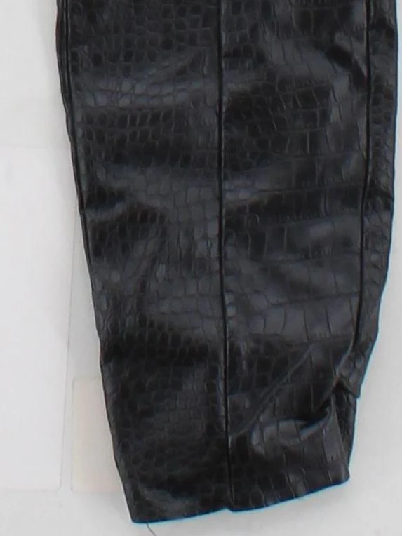 Topshop Women's Trousers UK 8 Black Polyester with Elastane Chino - Image 4